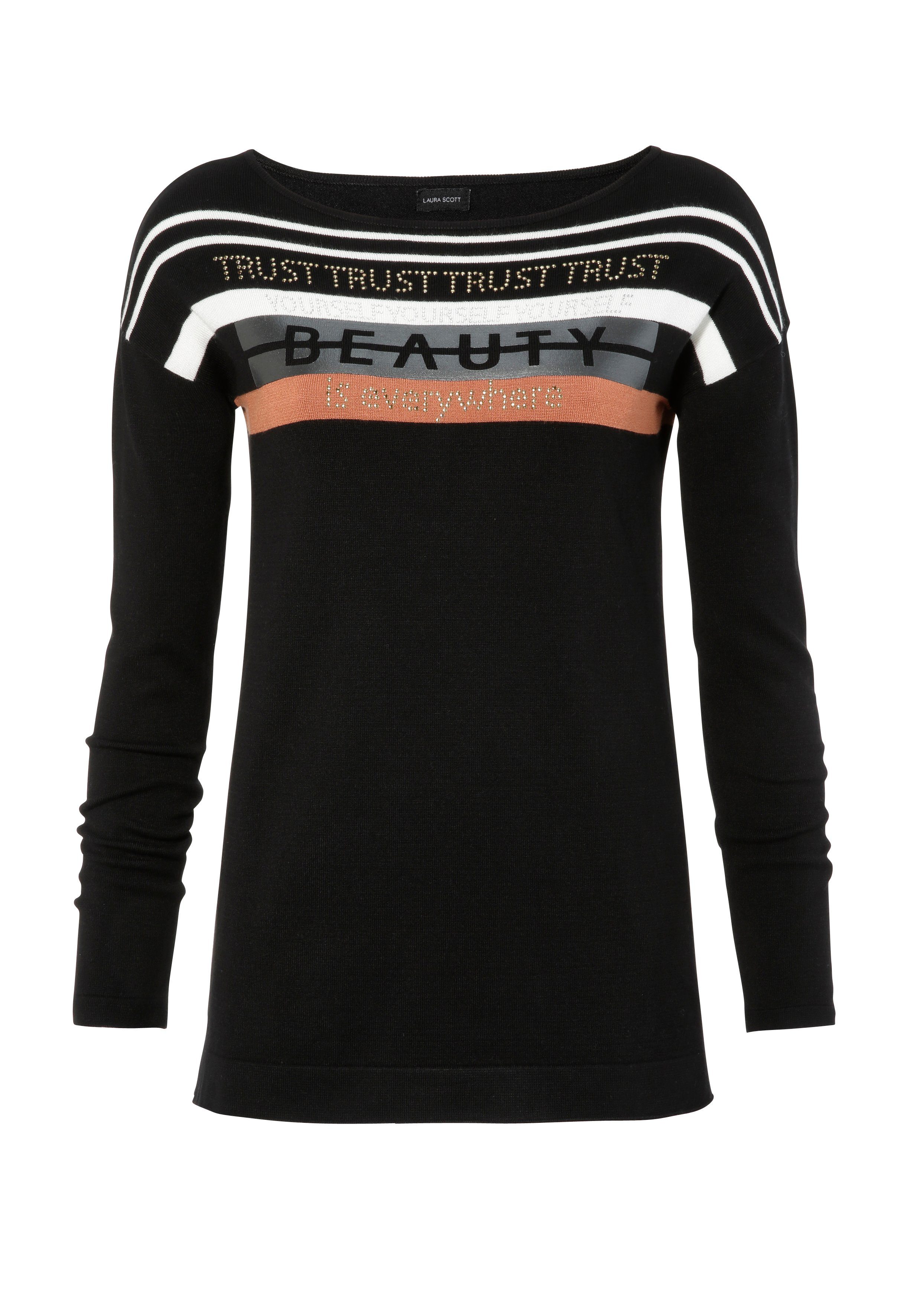 schwarz-camelfarben-gestreift (aus nachhaltigem Material)