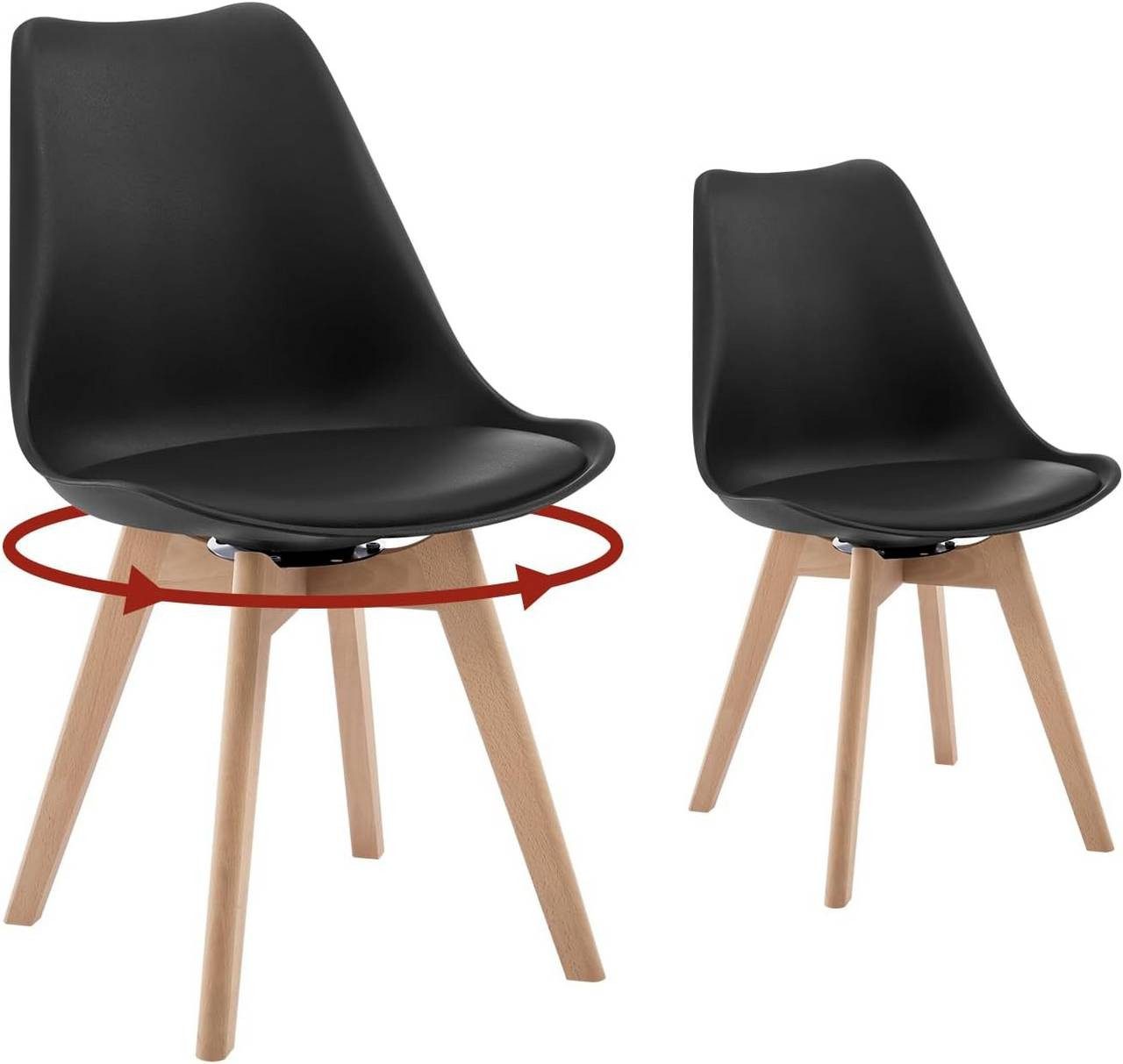 Woltu Esszimmerstuhl (2 St), drehbar 2er Set, Drehstuhl Polsterstuhl, aus M günstig online kaufen