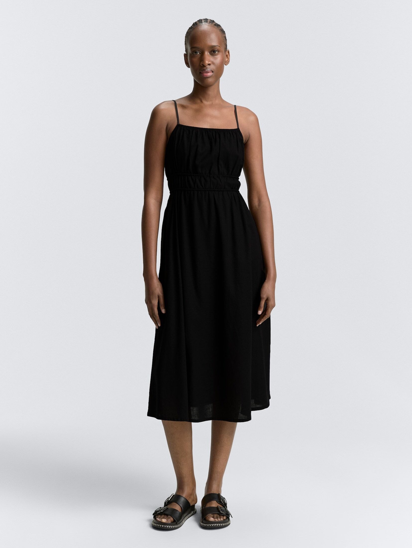 TOM TAILOR Denim Sommerkleid Midi-Trägerkleid mit günstig online kaufen