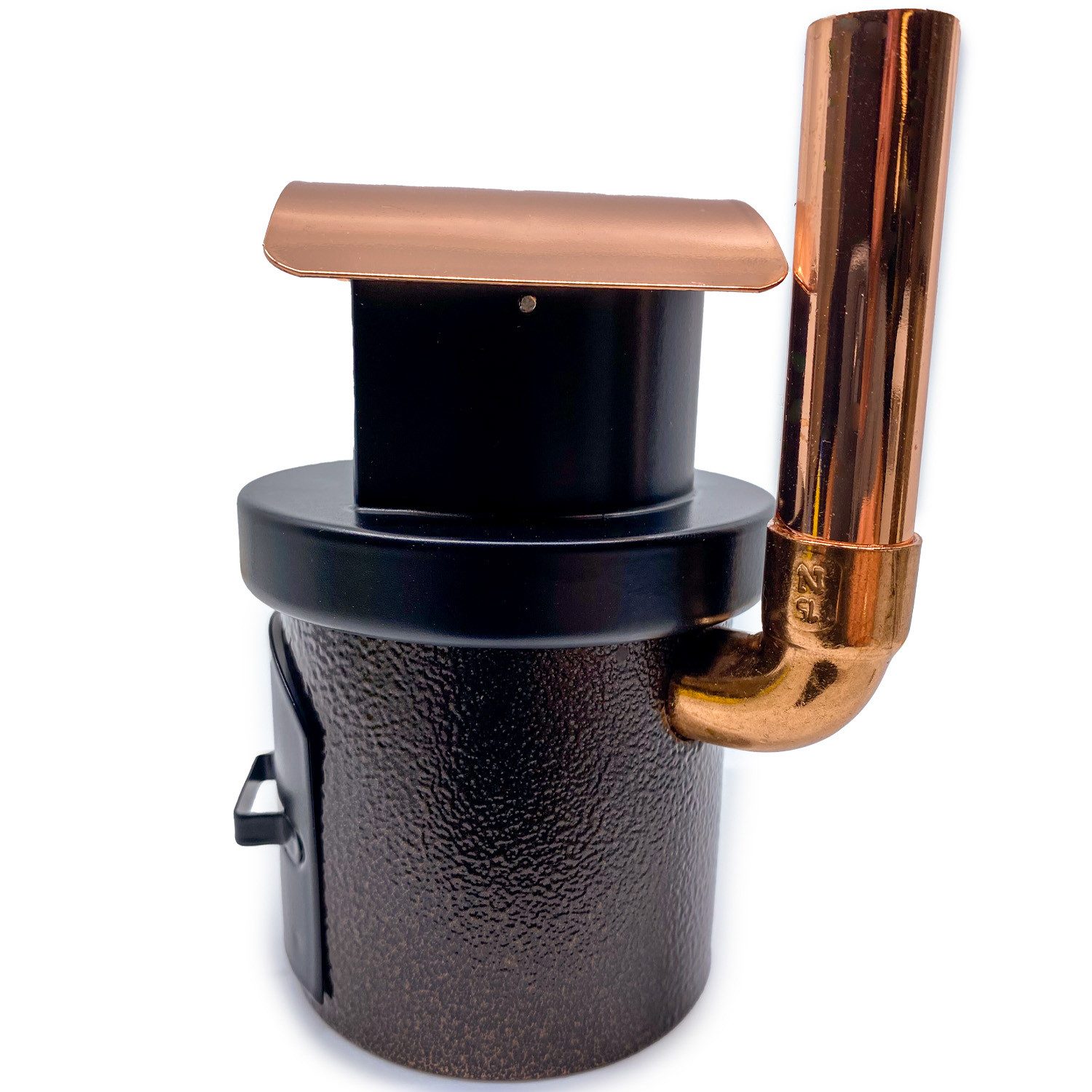 Crottendorfer Räucherhaus Räucherkamin Metall inkl. Kerz'l und Zubehör, Hergestellt im Erzgebirge