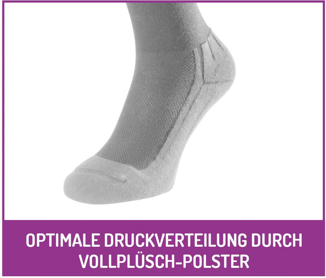 Fußgut Diabetikersocken Venenfreund Kniestrümpfe mit Airchannel Fußbelüftung (2-Paar) verstärkte Fußpolsterung, weiter Bund, Druckentlastung, bequemer Bund – Bild 4 von 5