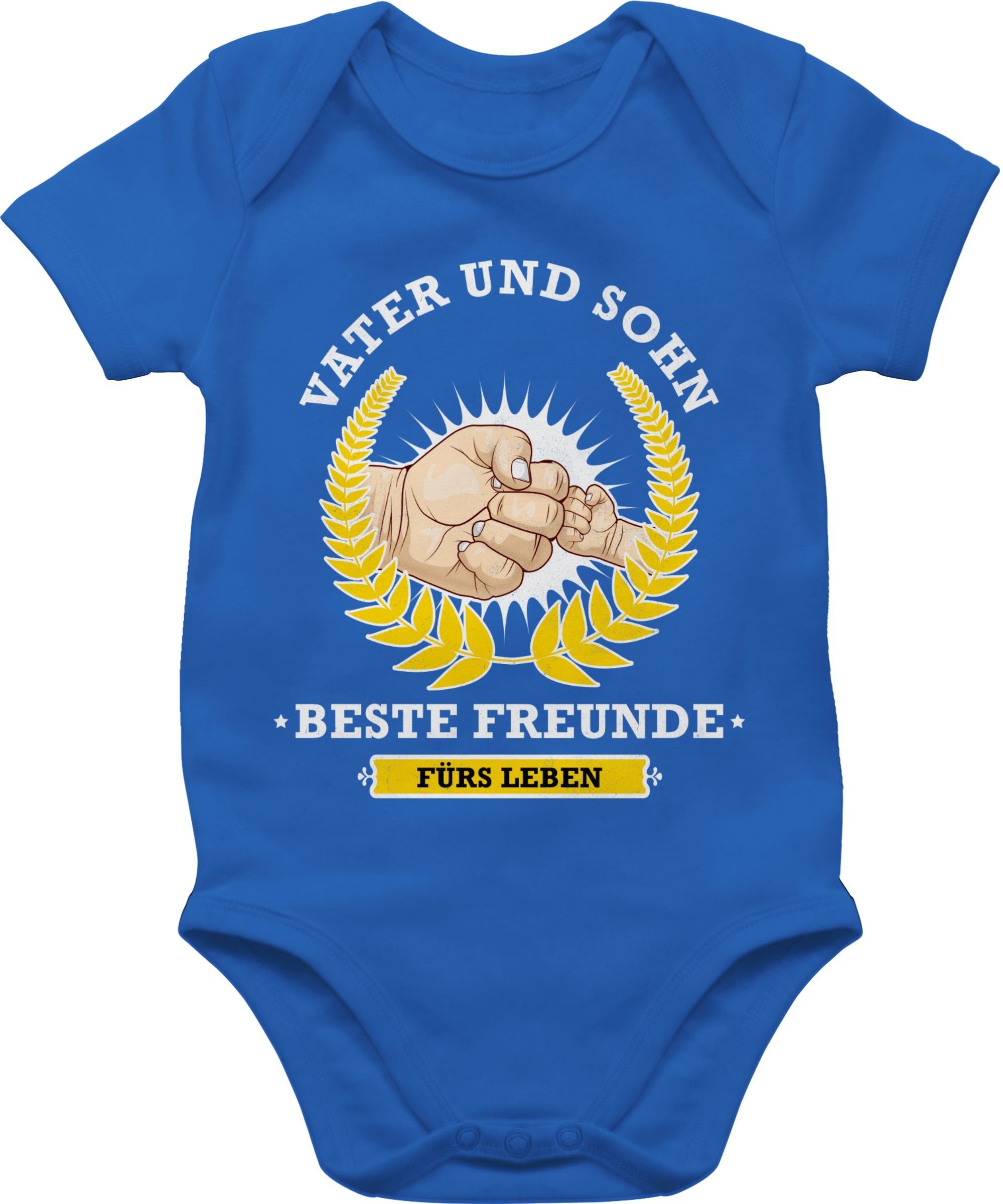 Shirtracer Vatertag Shirtbody Geschenk Leben Royalblau fürs Baby beste Freunde - Sohn 3 Vater und