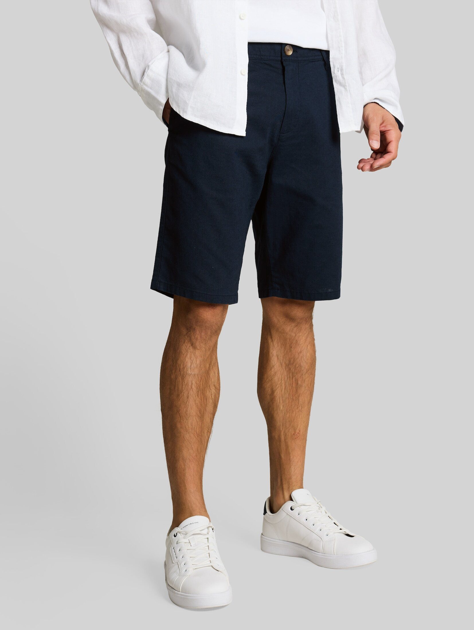 TOM TAILOR Shorts Hosen & Chino TTREGULAR Chino Shorts mit Leinenanteil