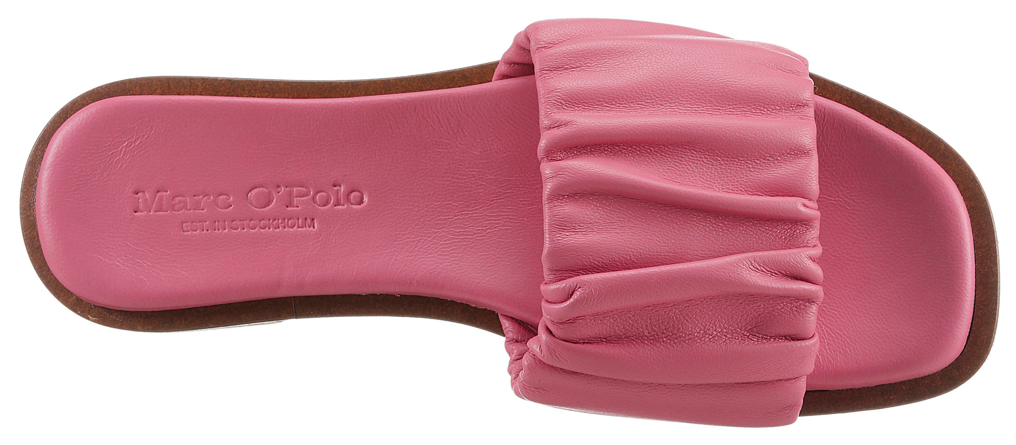 pink O'Polo Marc Pantolette geraffter Bandage mit