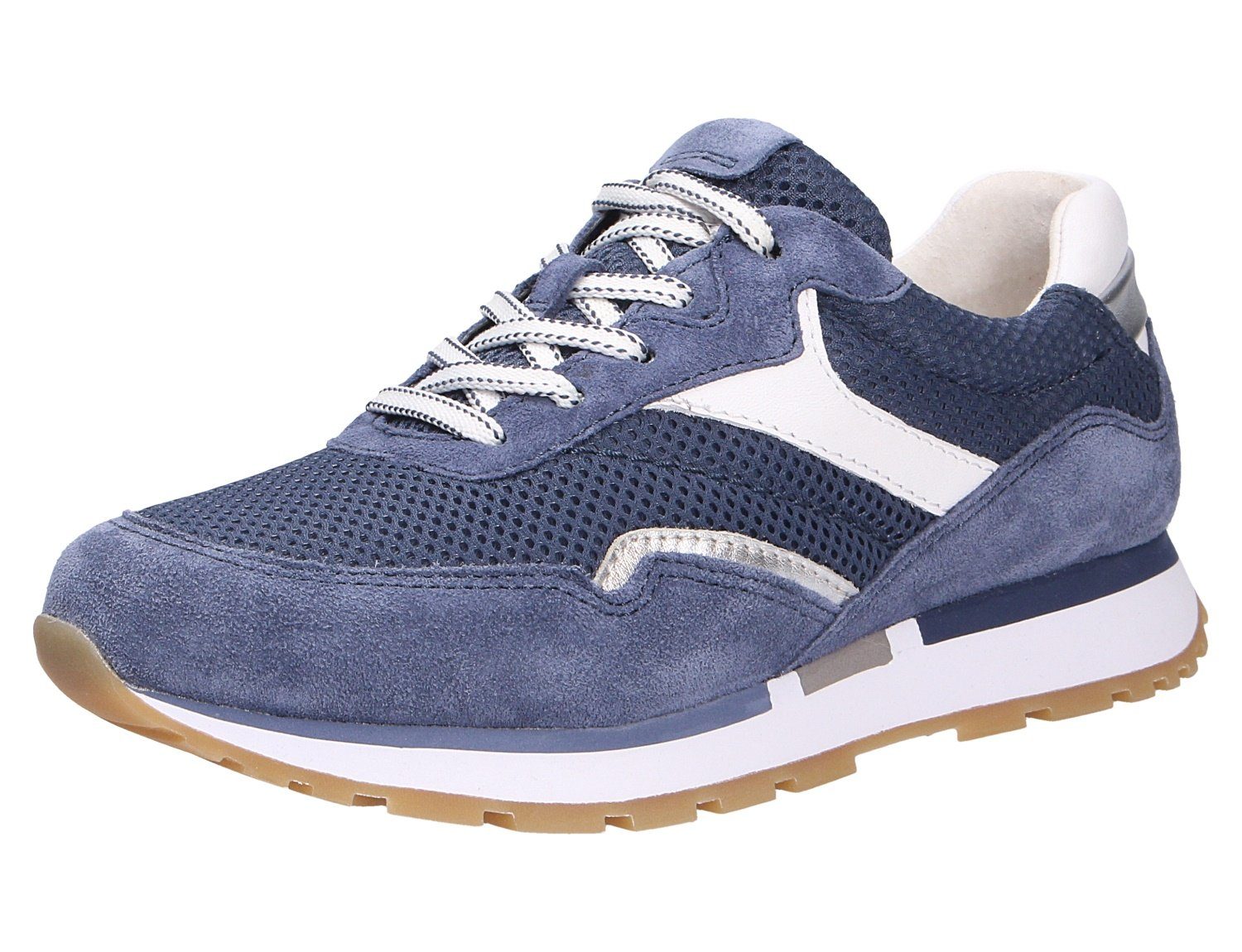 Gabor Sneaker Weicher Gehcomfort Blau (jeans.weiss.silber) | Sneaker