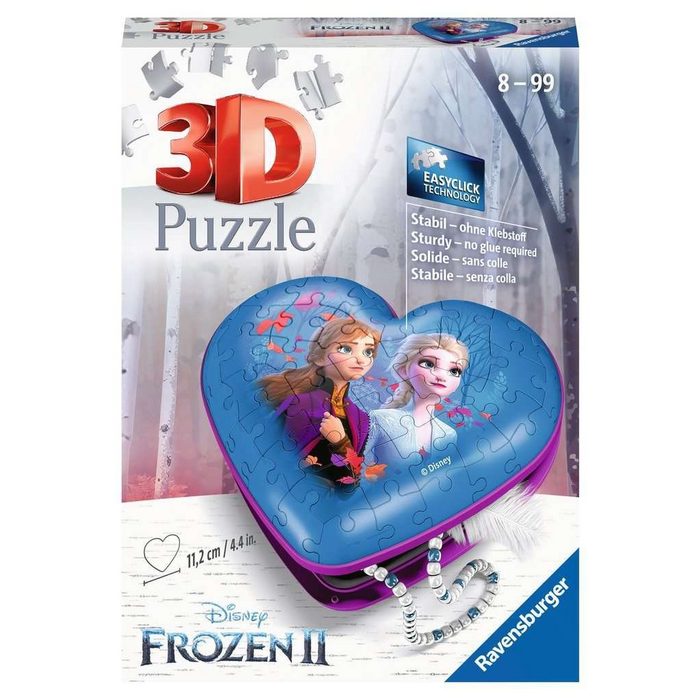 Ravensburger 3D-Puzzle Ravensburger Puzzle Herzschatulle Frozen 2 Puzzleteile