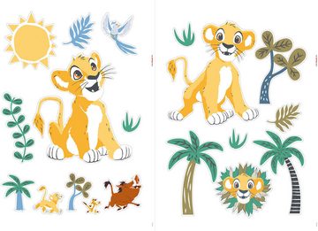 Komar Wandtattoo Wandtattoo - Lion King Faraway Oasis - Größe 50 x 70 cm, 2 Bogen (19 St), Künstler: Komar