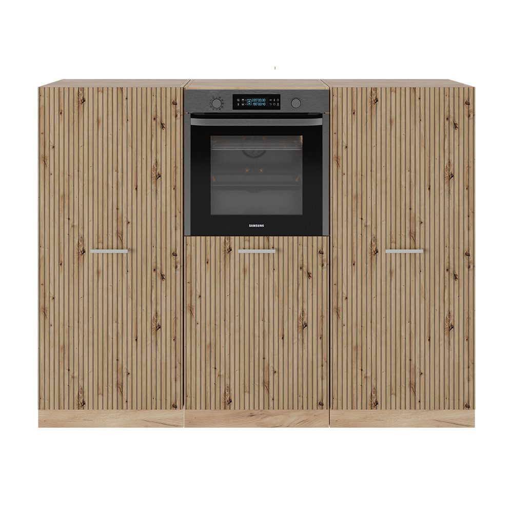 Vicco Кухниzeile R-Line, Artisan-Eiche/Goldkraft Eiche, 180 cm ohne Arbeitsplatte