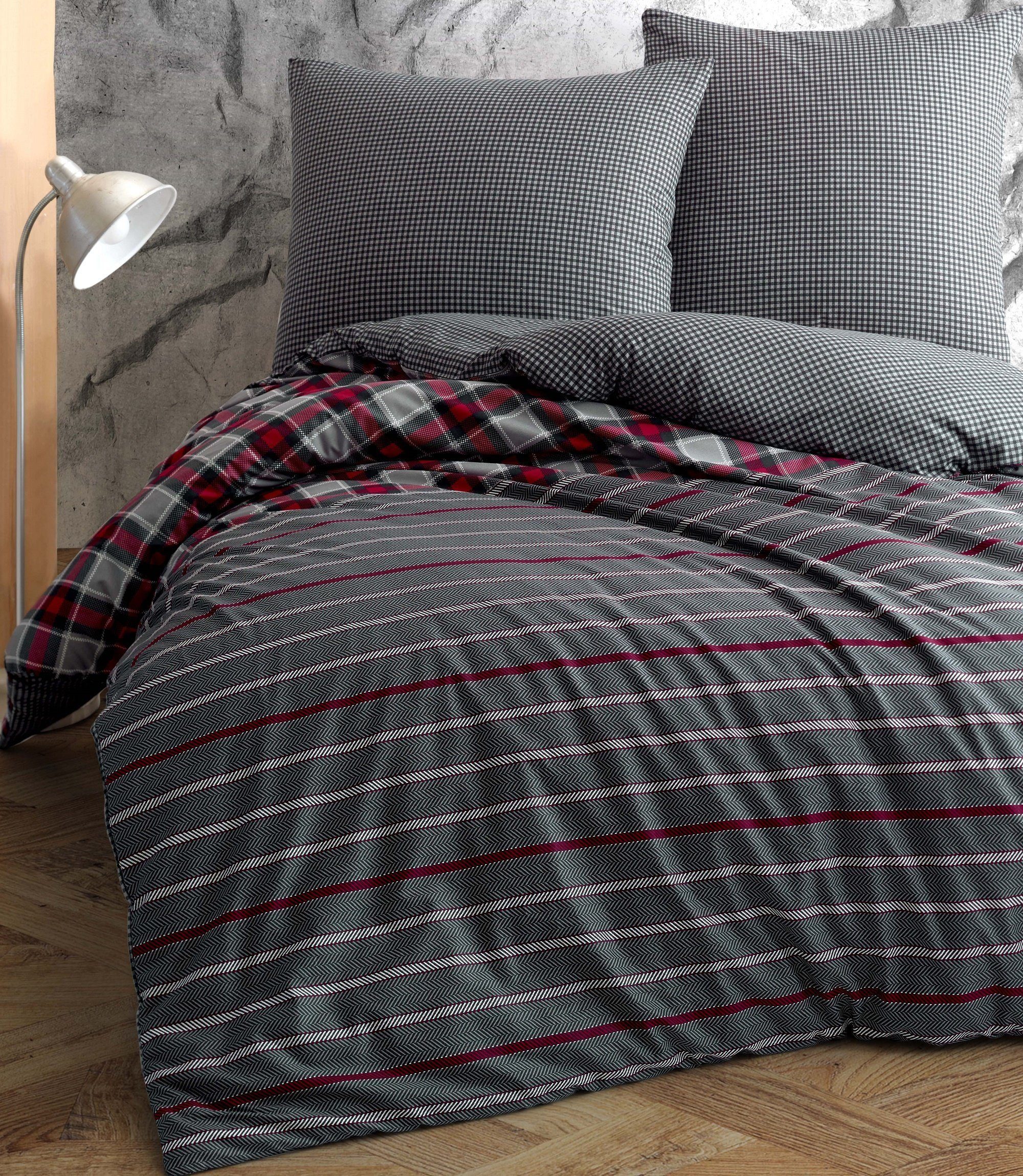 One Home Bettwäsche Berry, Renforcé, 2 günstig online kaufen
