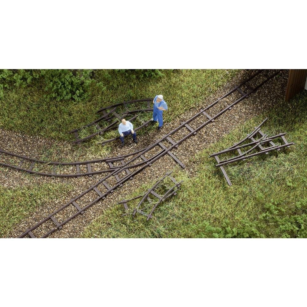 Modelleisenbahn-Fertiggelände TT Feldbahngleis-Attrappen
