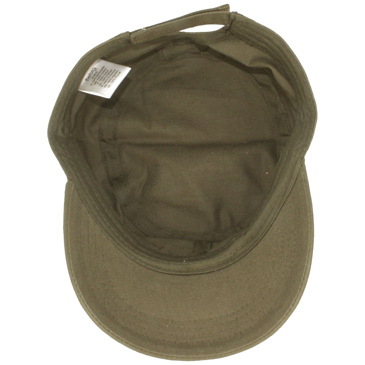 Breiter Army Cap Army-Cap aus Baumwolle 707-Oliv