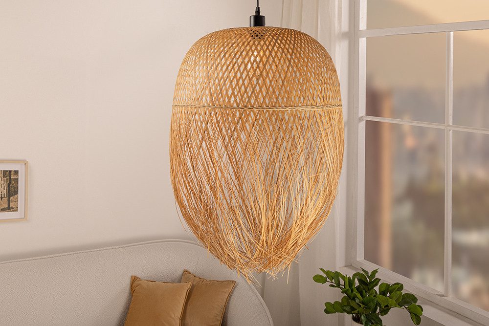 riess-ambiente Hängeleuchte ORGANIC LIVING 65cm natur günstig online kaufen
