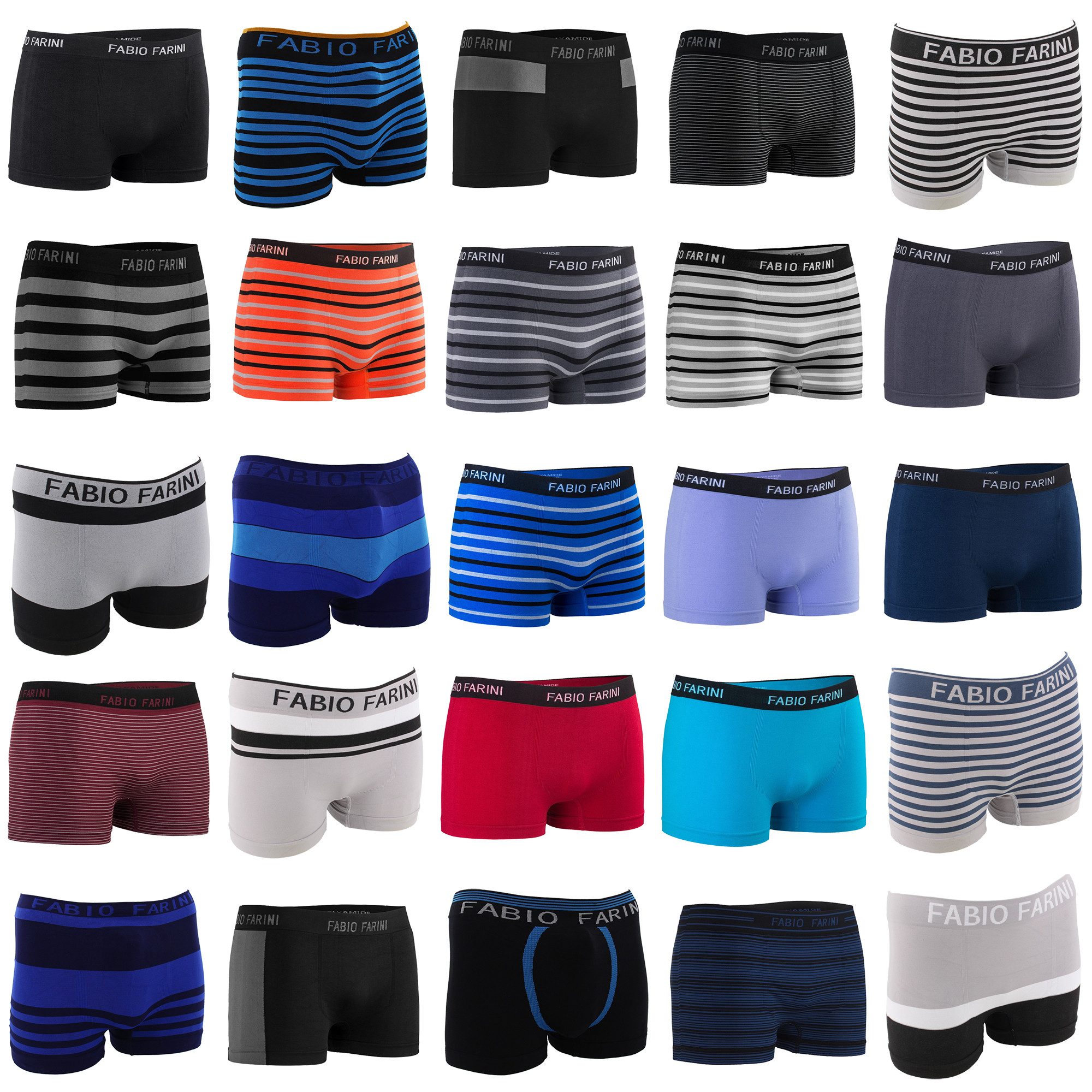 Fabio Farini Boxershorts Herren Seamless Boxershorts (10-St) Mehrpack aus M günstig online kaufen