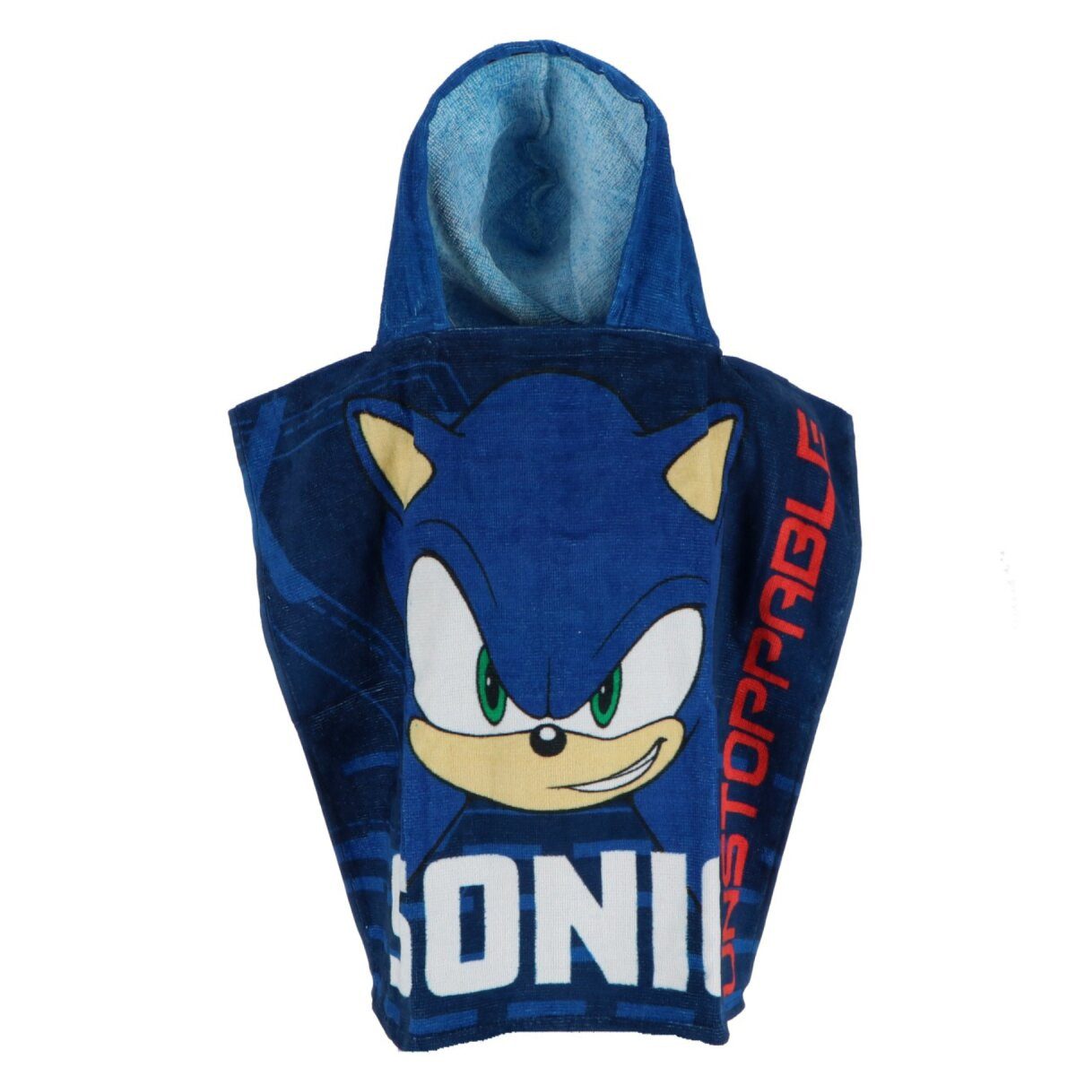 Sonic Poncho Sonic Poncho Weicher Kinder-Kapuzenponcho, 100x55cm