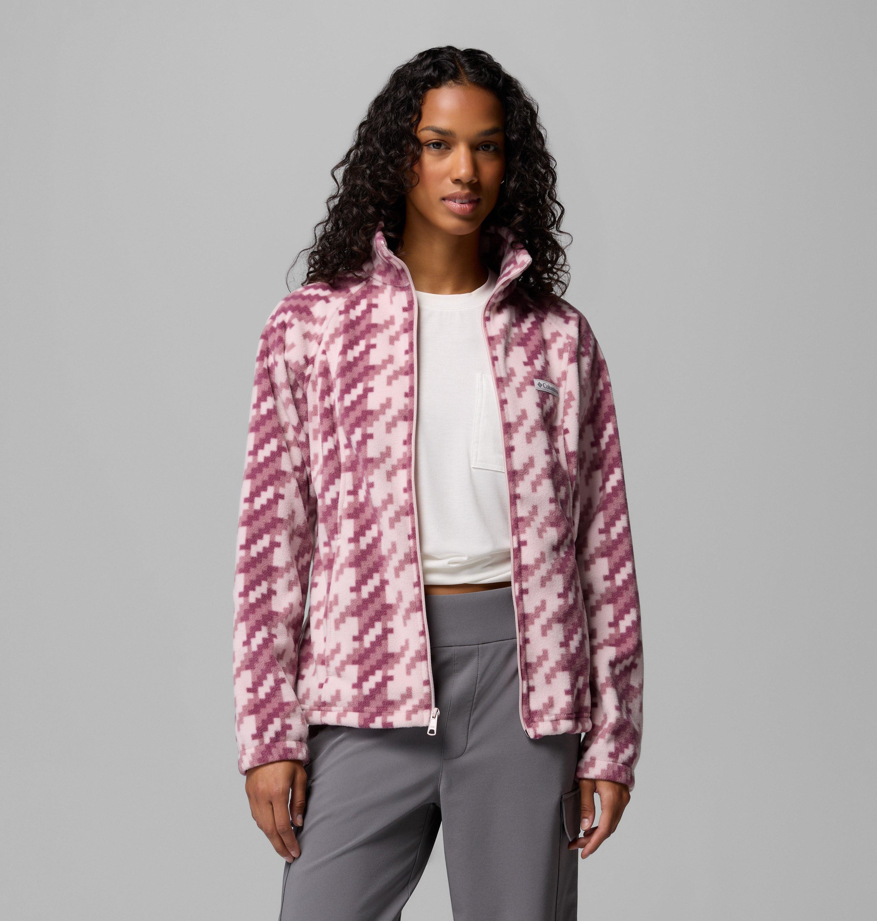 Columbia Fleecejacke Benton Springs Printed Full Zip mit Reißverschluss, wasserabweisend, windabweisend, atmungsaktiv – Bild 3 von 5