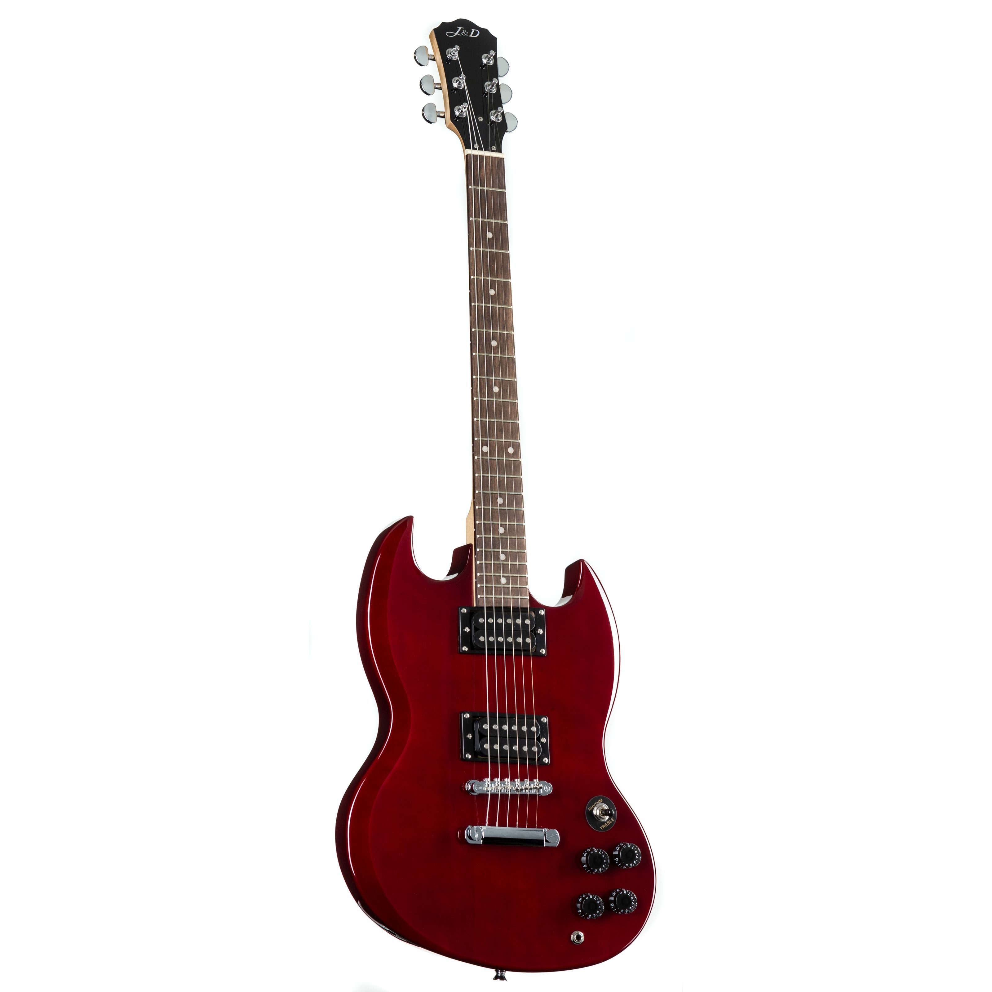 J & D E-Gitarre, E-Gitarren, Double Cut Modelle, GG II Rock Red - Double Cut Modelle