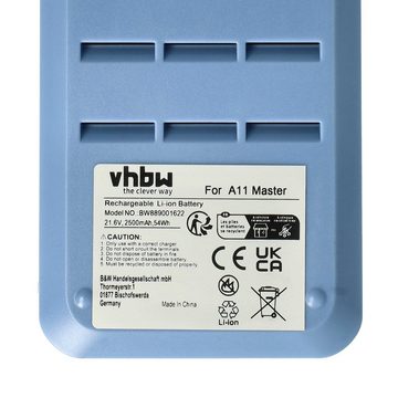 vhbw kompatibel mit Tineco A11 Hero, Master Staubsauger-Akku Li-Ion 2500 mAh (21,6 V)