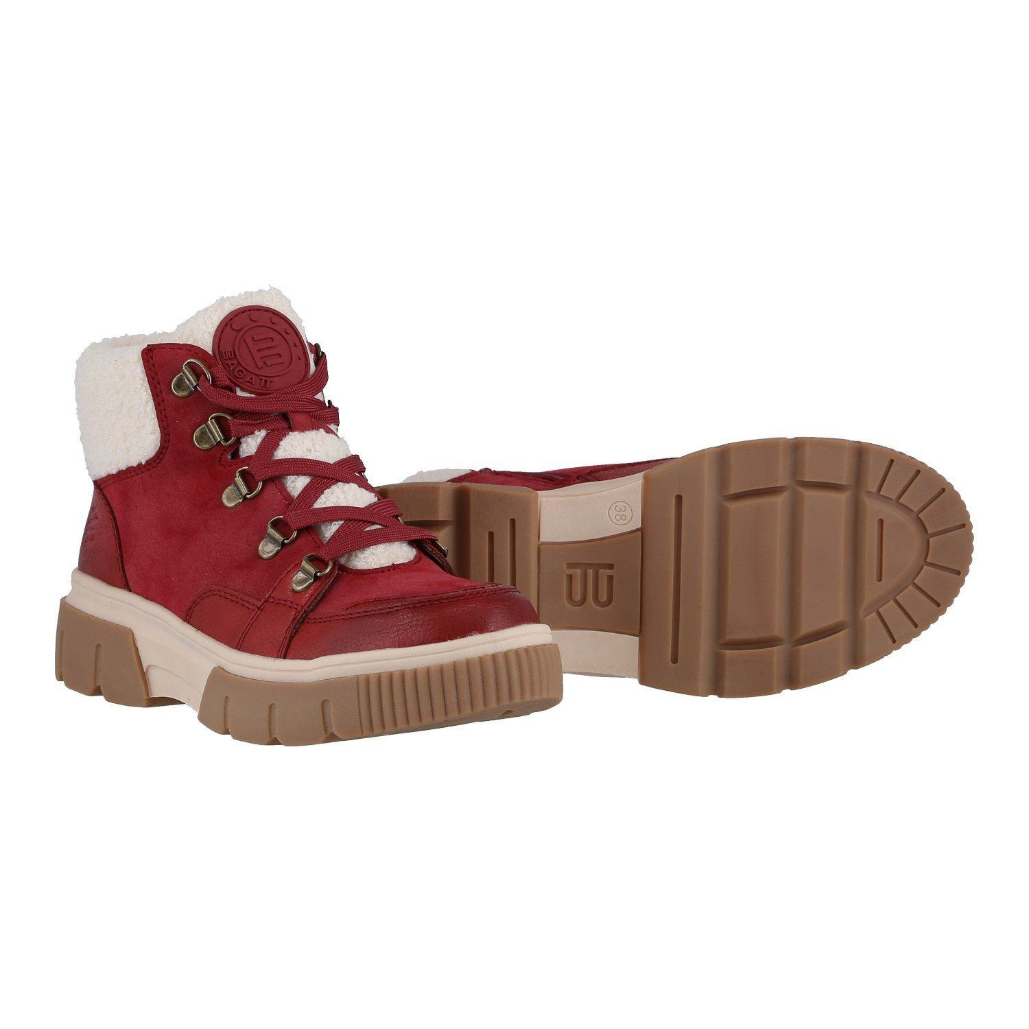 BAGATT Winterschuhe Molfetta rot/offweiss Damen Winterstiefel