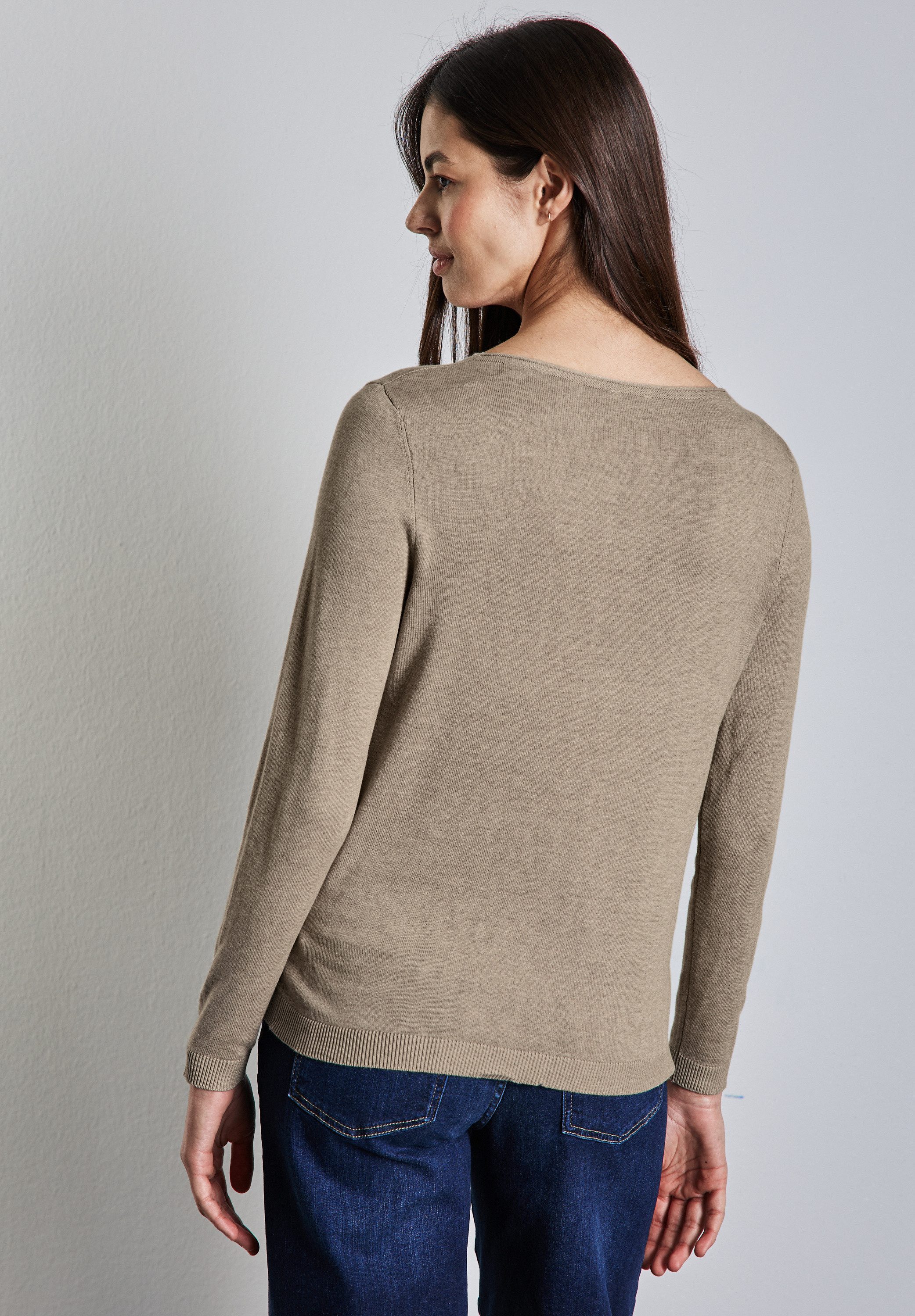 STREET ONE Strickpullover mit U-Boot-Ausschnitt günstig online kaufen