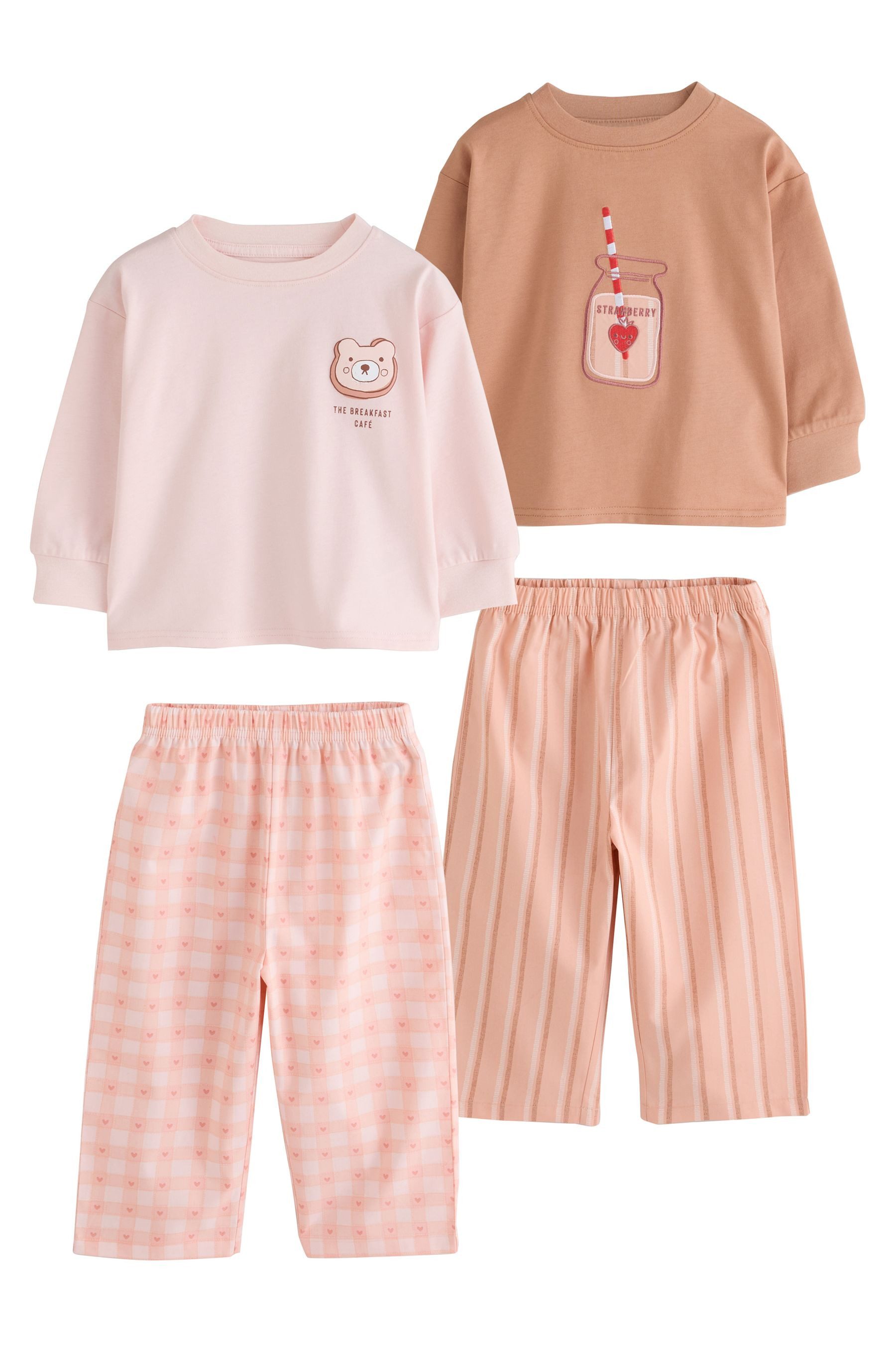 Next Pyjama Schlafanzüge mit weitem Bein, 2er-Pack (4 tlg)