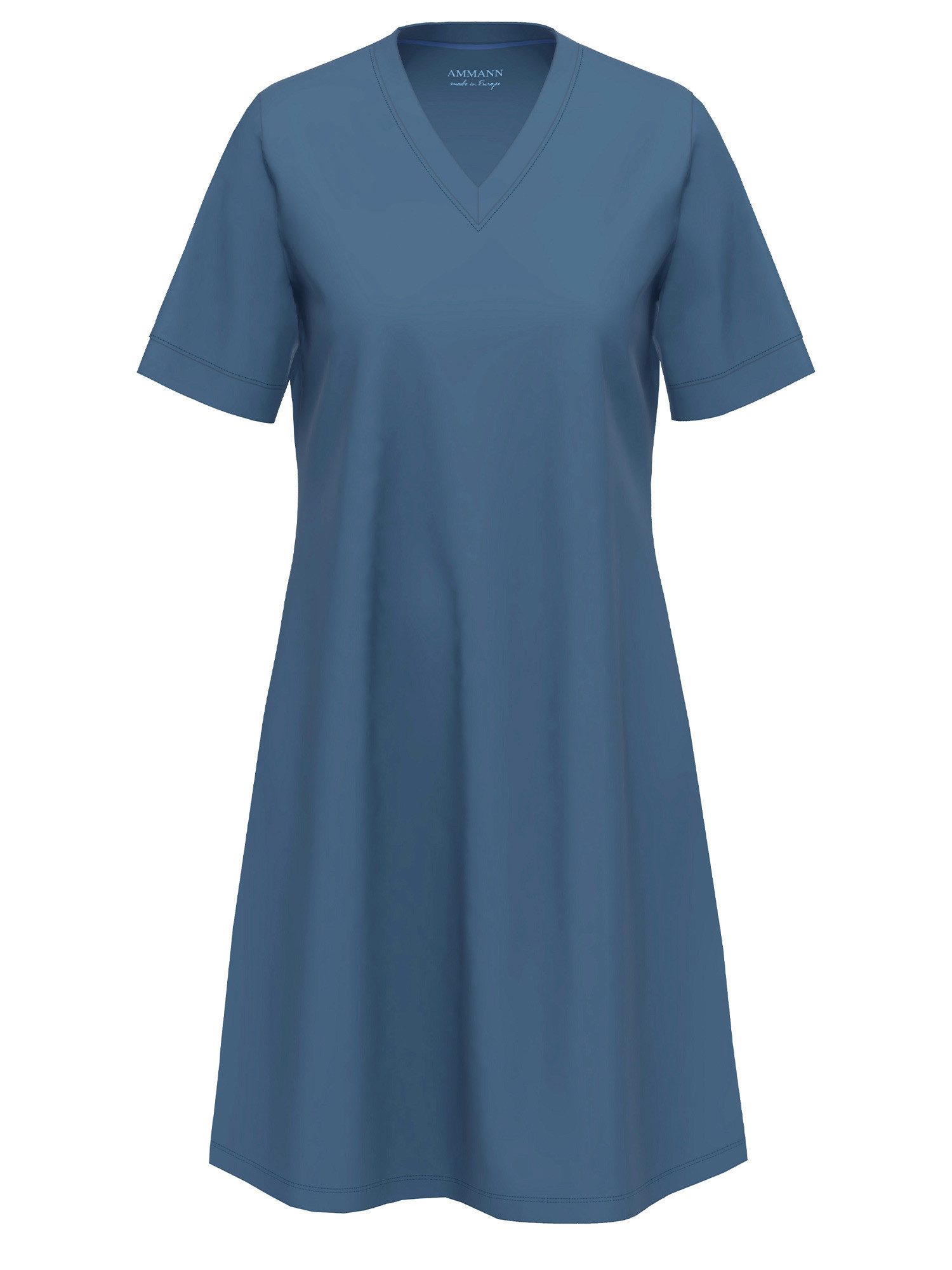 Ammann Nachthemd Damen Nachthemd kurzarm, länge 98 cm Nightwear / M (Stück, 1-tlg) Nachthemd, Uni, Materialmix