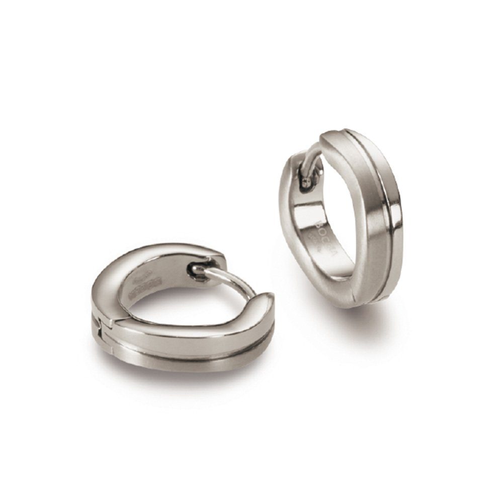 Boccia Paar Creolen Boccia Creolen 0563-01 Titan (kein Set, 2-tlg., inkl. edelm Schmucketui)