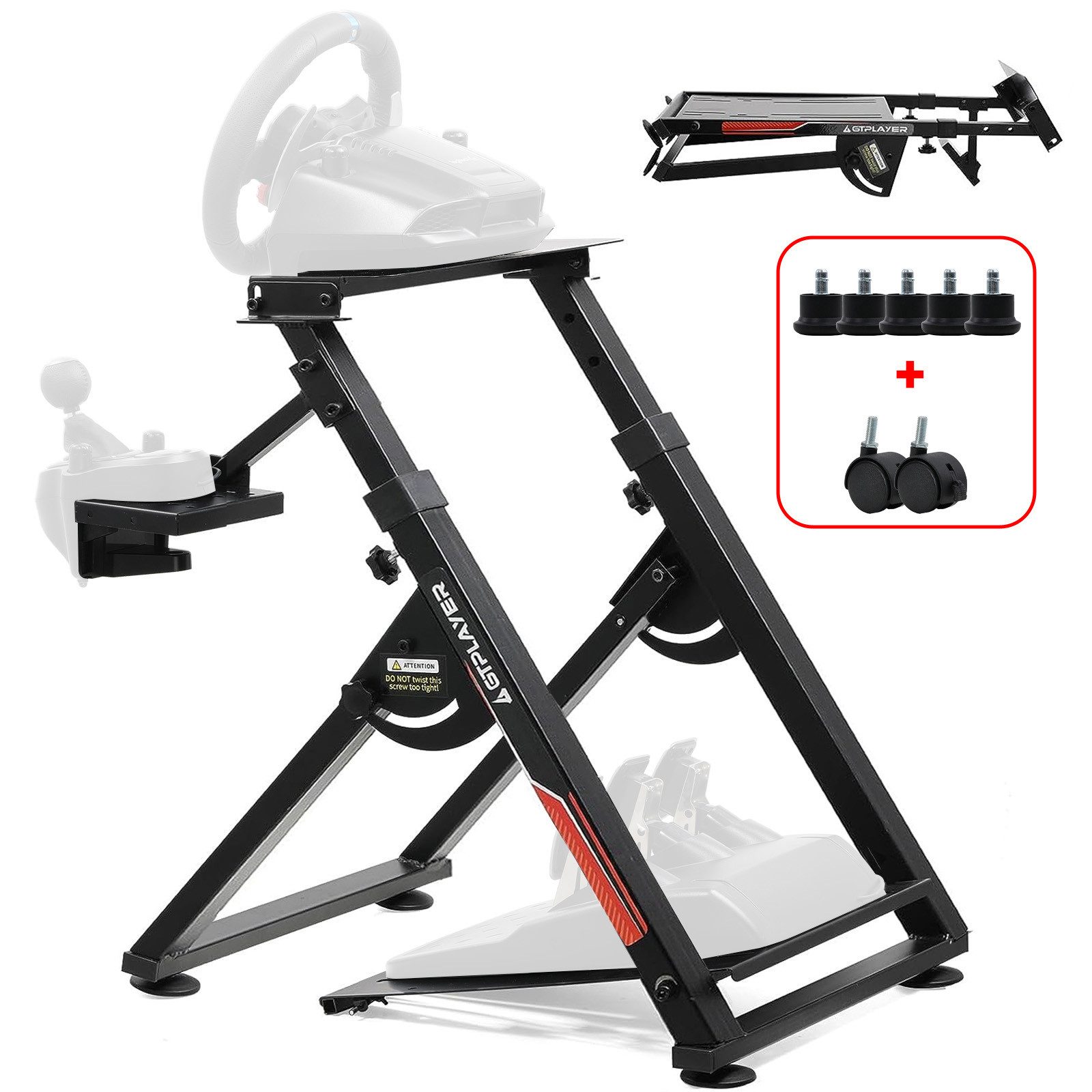 GTPLAYER Lenkradständer Lenkrad Gaming Wheel Stand für Logitech Controller (Neigungsverstellbares Gestell PS4 Xbox PC PS5)