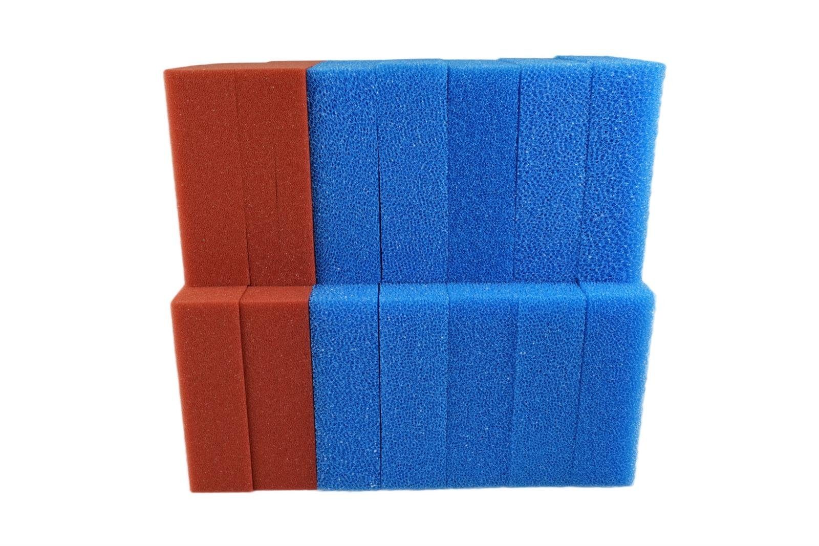 Koi Herdecke Teichfilter Ersatzschwamm Set für Oase Biotec 30 Teichfilter 4 x rot 10 x blau