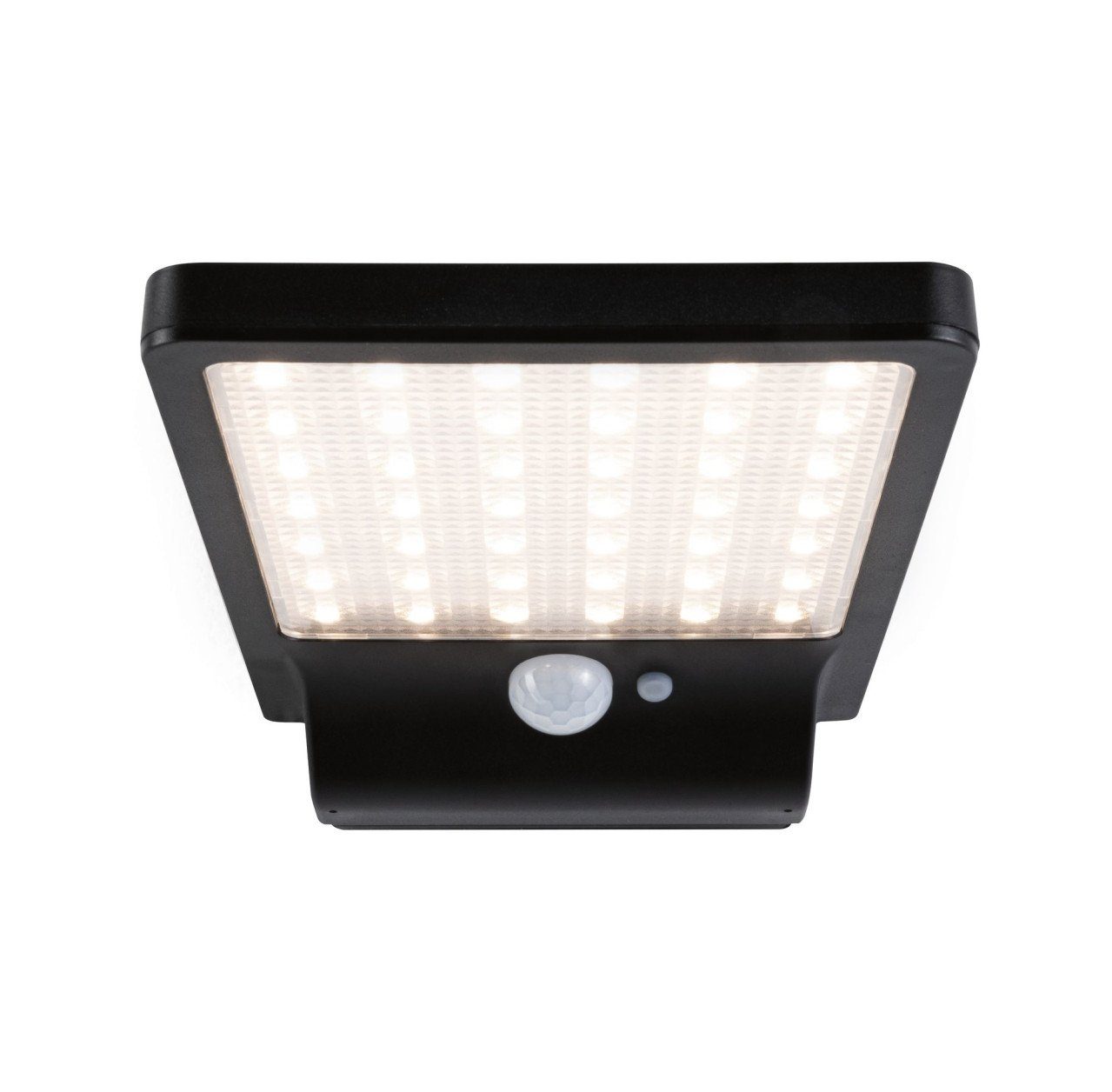 Paulmann Außen-Wandleuchte Paulmann Outdoor Solar Wandleuchte Solveig schwarz, Inkl. Leuchtmittel, Mit Bewegungsmelder nicht dimmbar nicht Smart Home-fähig
