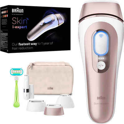 Braun IPL-Haarentferner Smart Skin i·expert PL7249, 3 Aufsätze für Gesicht & Körper, Venus Rasierer, Mini-Rasierer