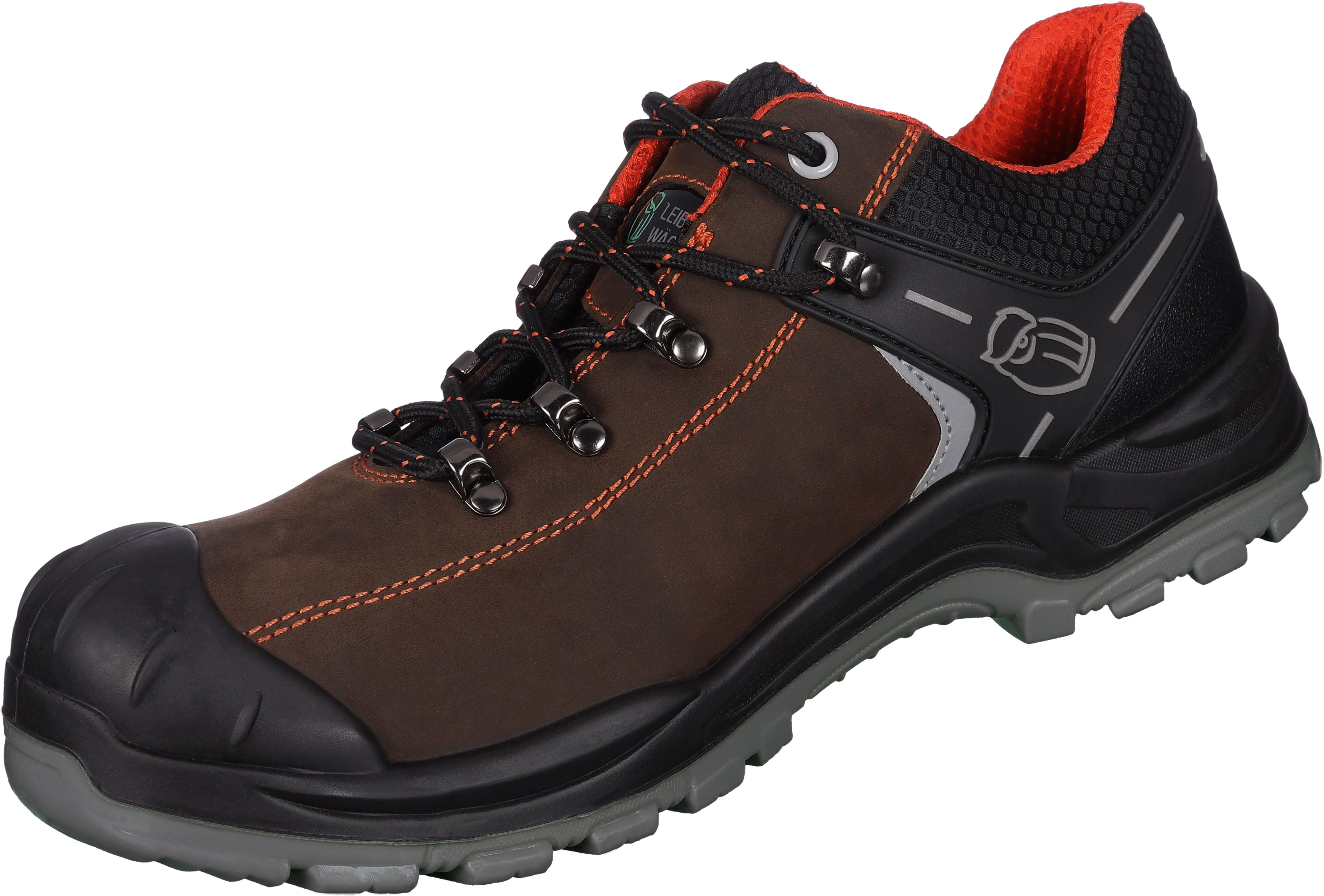 Leibwächter S3 Halbschuh Sicherheitshalbschuh Parma Arbeitsschuhe flach Sicherheitsschuh Fiberglas-Zehenschutzkappe, Reflektoreinsätze an den Seiten