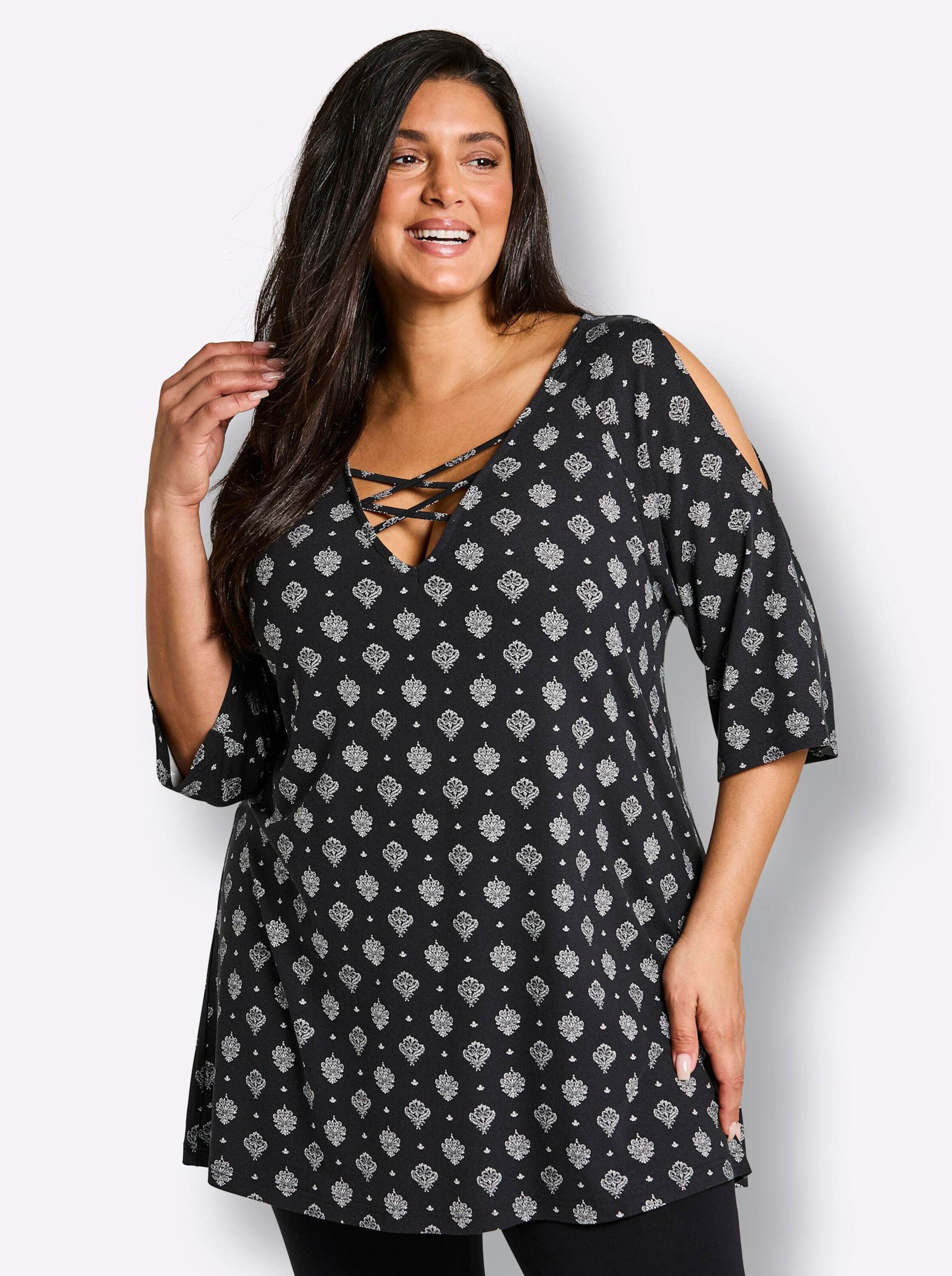 Sheego Strandkleid Shirt Kurzarm