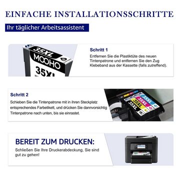 MOOHO für EPSON 35XL 35 XL WF-4720DWF WF-4725DWF WF-4730DTWF Tintenpatrone (0-tlg)