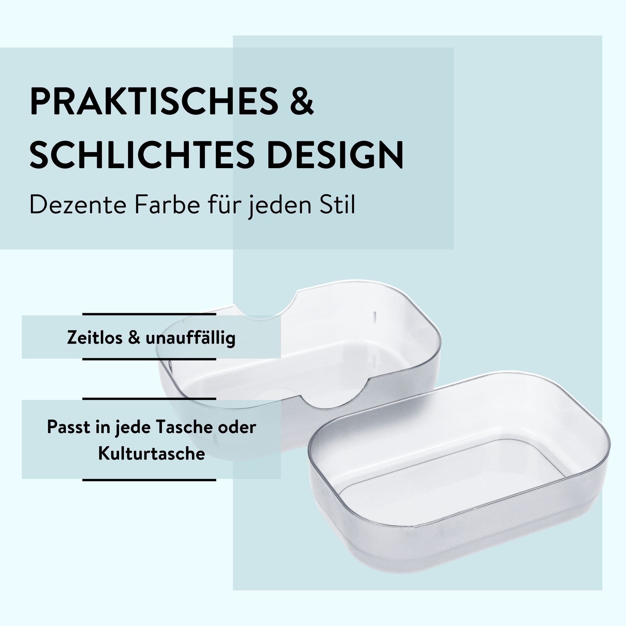 PARSA Beauty Seifenschale Essential Seifendose Flair, hygienischer Begleiter für Reise & Alltag – Bild 4 von 5
