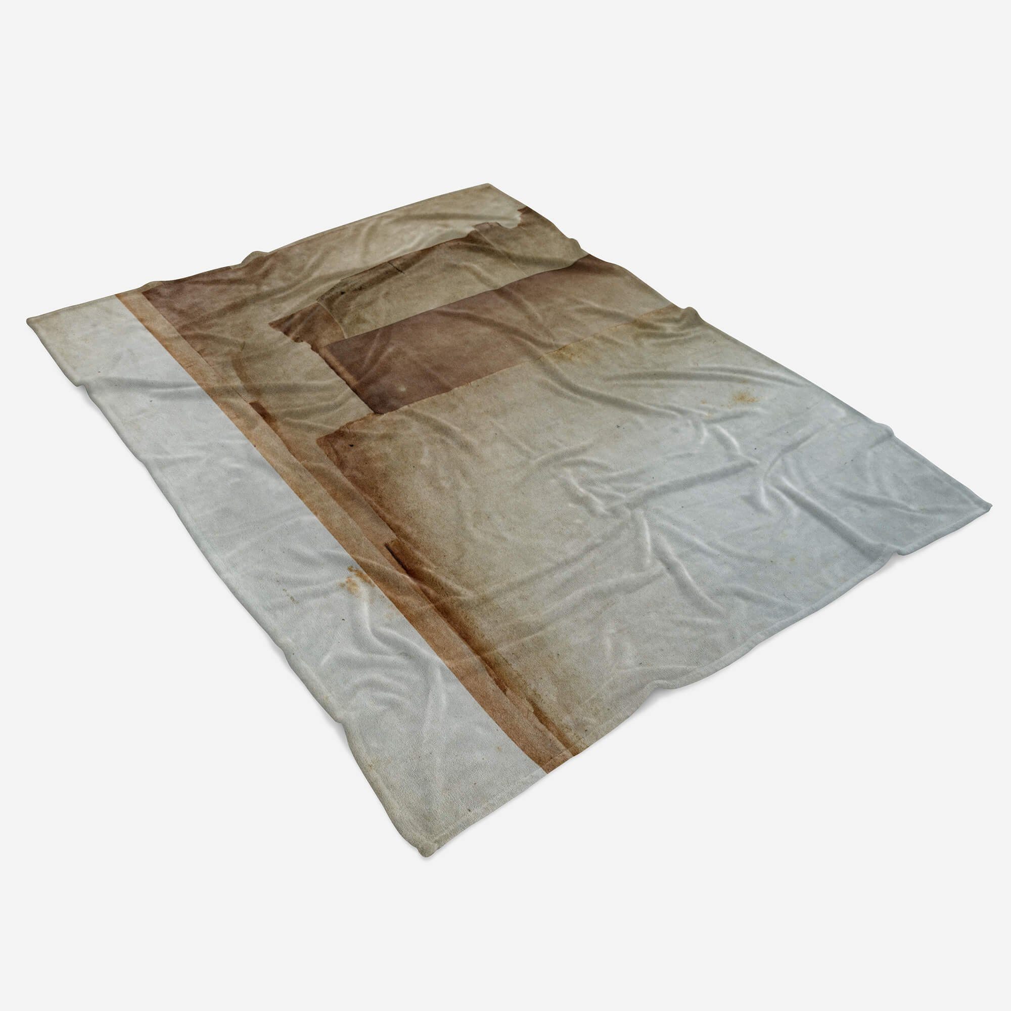 Handtuch Kuscheldecke Papier mit Baumwolle-Polyester-Mix Fotomotiv Nahaufnah, Saunatuch altes Handtuch Handtücher Motiv Art (1-St), Strandhandtuch Sinus