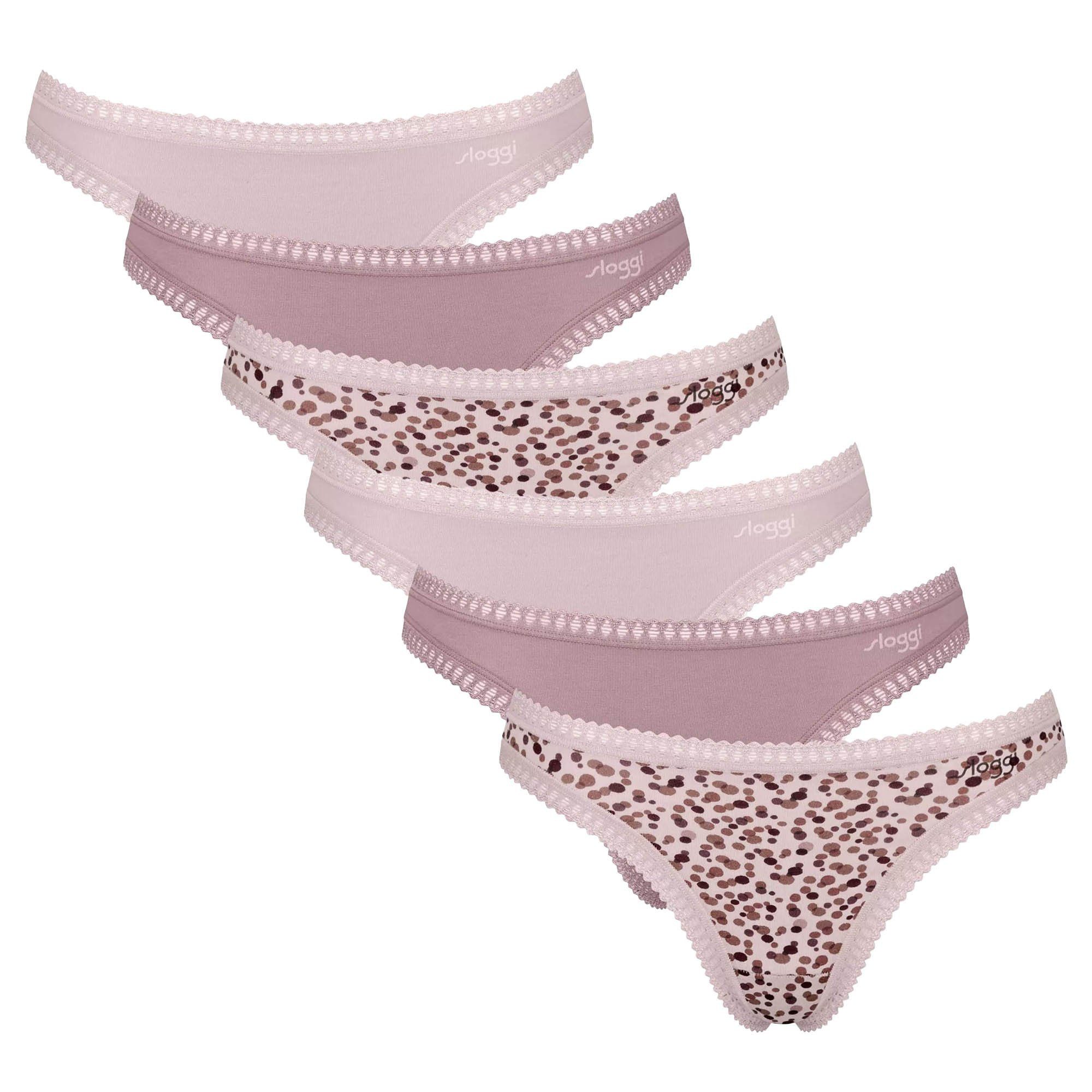 String Damen String 6er Pack Baumwolle