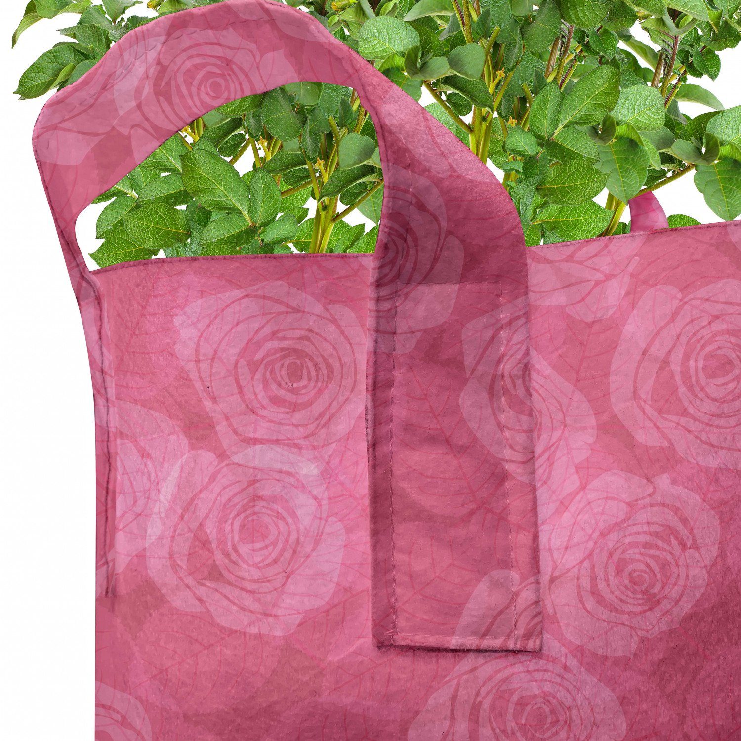 Pflanzen, mit hochleistungsfähig Romantische für Rose of Shades Pflanzkübel Stofftöpfe Griffen Rosa Abakuhaus