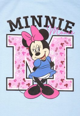 United Labels® Schlafanzug Disney Minnie Mouse Schlafanzug Damen Pyjama Set Langarm Blau/Schwarz