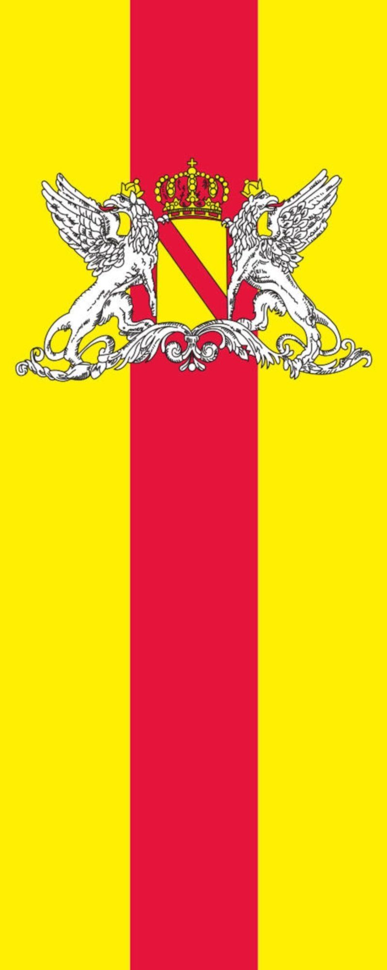 110 g/m² Flagge flaggenmeer mit Hochformat Flagge Baden Wappen