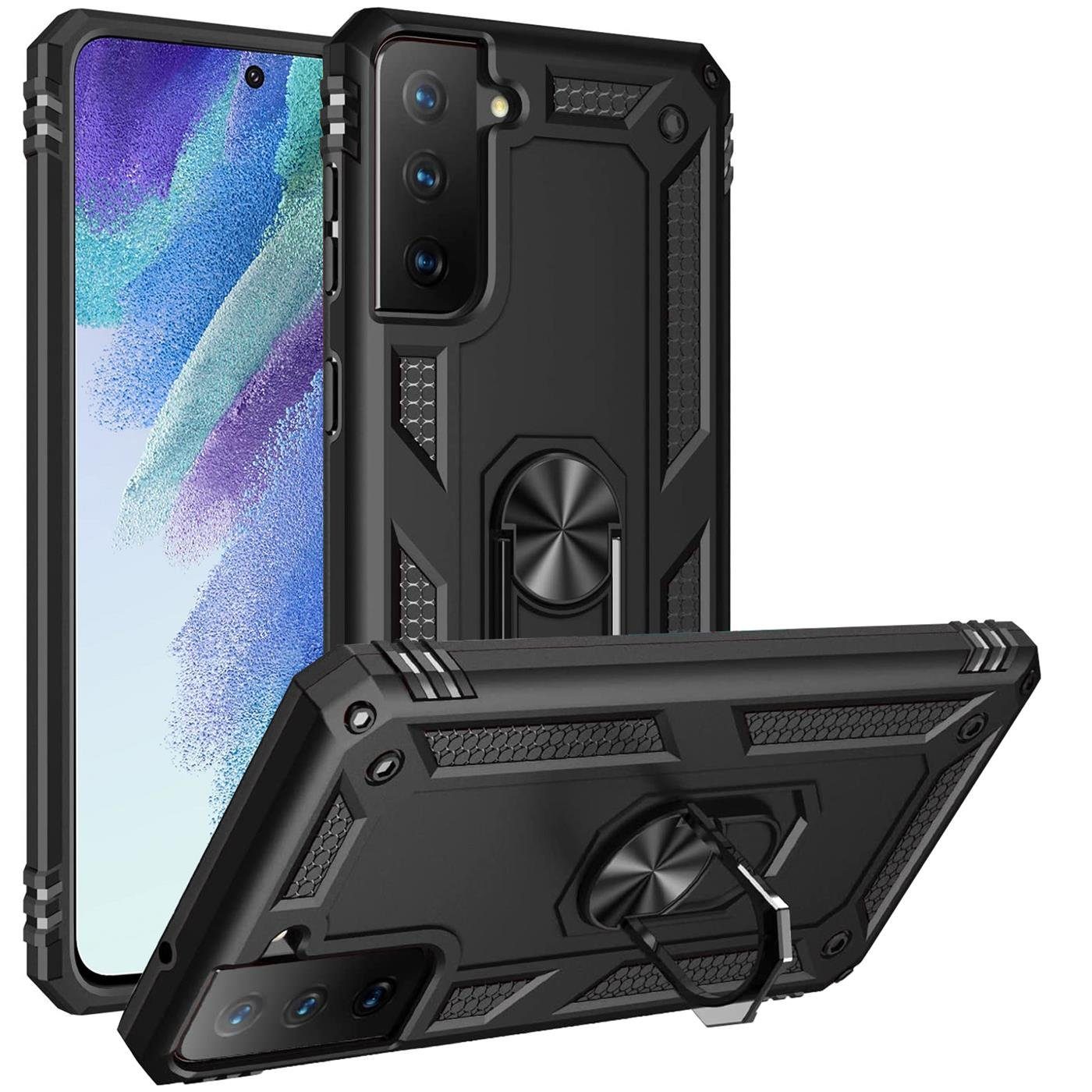 CoolGadget Handyhülle Armor Shield Case für Samsung Galaxy S21 Plus 6,7 Zoll, Outdoor Cover mit Magnet Ringhalterung Handy Hülle für Samsung S21+