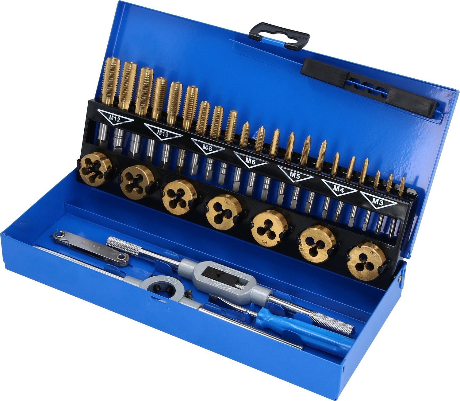 Brilliant Tools TiN-Gewindeschneidwerkzeug-Satz – 110-teilig, Profi-Qualität