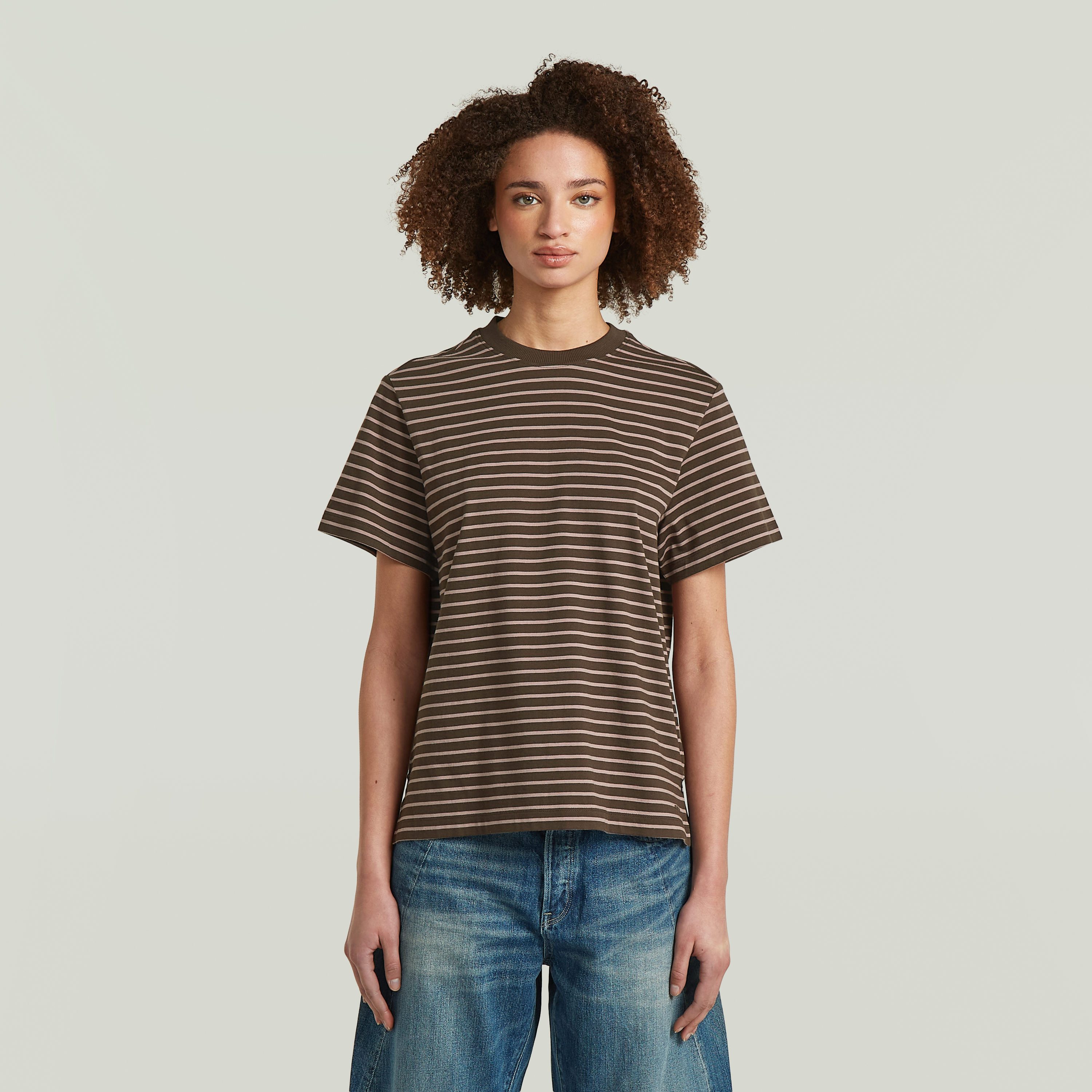 G-STAR T-Shirt Unit stripe r t wmn mit Streifen-Dessin, Baumwolle