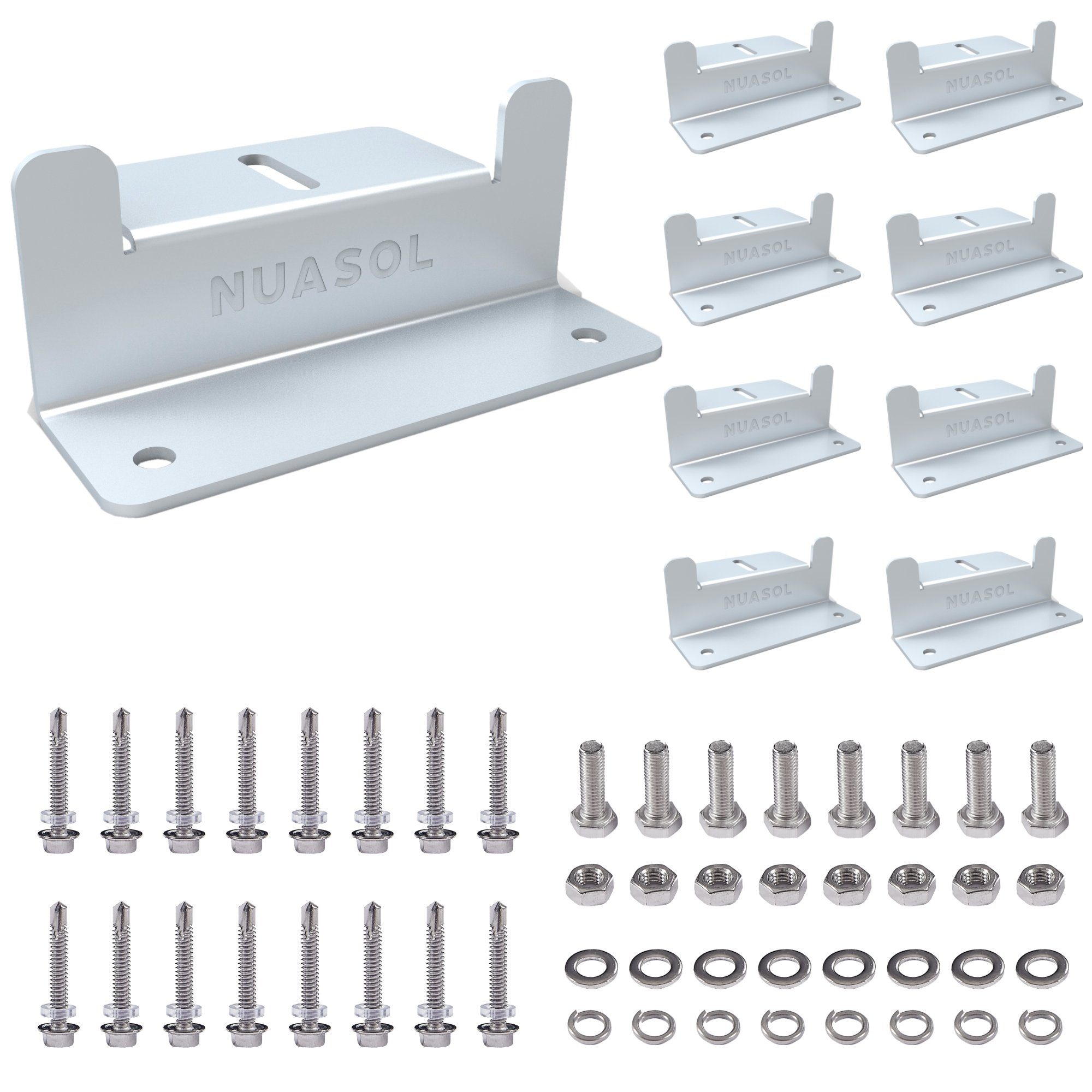 NuaSol Montagezubehör NuaFix 8x oder 16x Set Z-Winkel für Photovoltaik Solarmodule Montage (Set, 8 St)