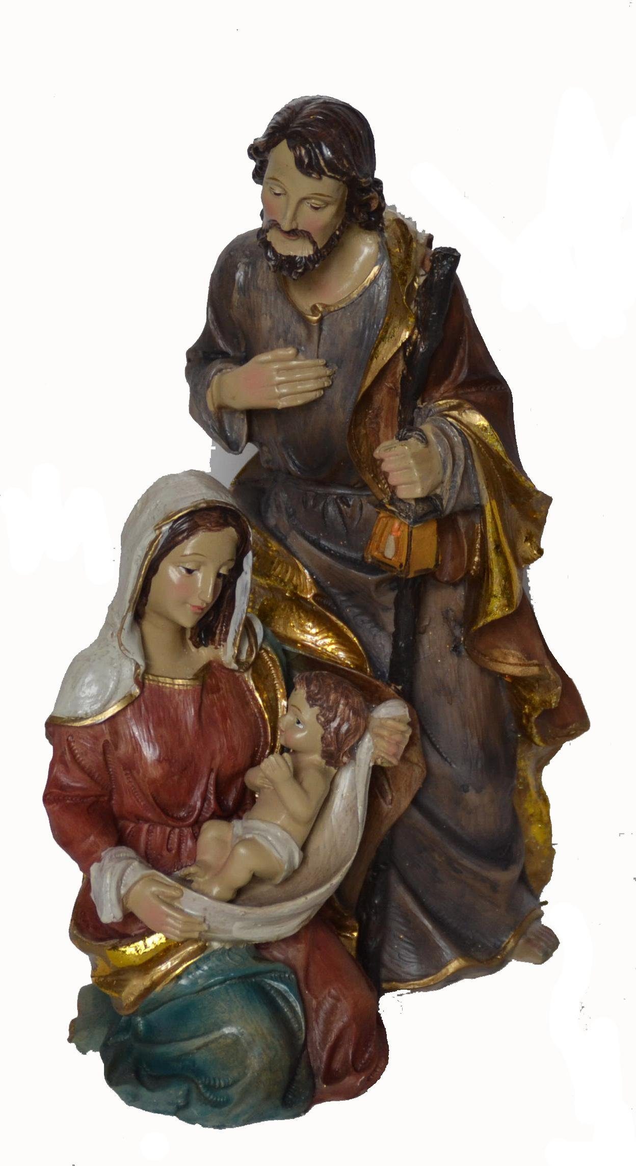 Alfred Kolbe Krippenfigur Familienblock, Weihnachtsdeko, Höhe 25,5 cm