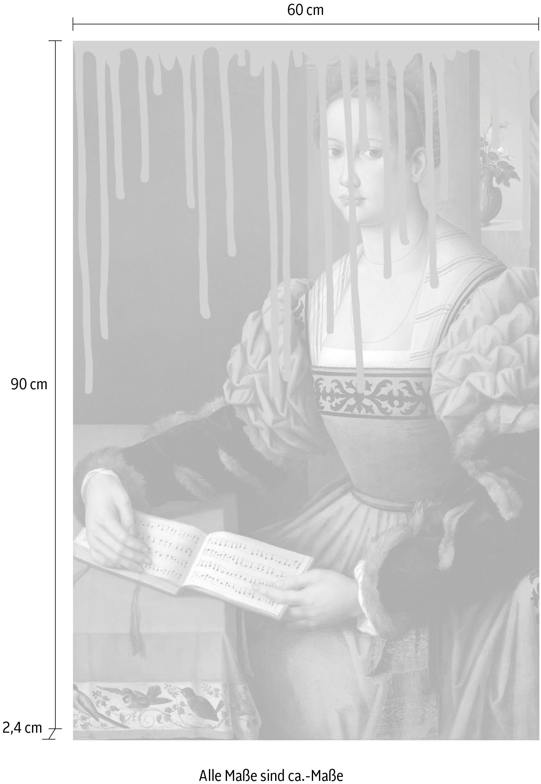 queence Acrylglasbild Frau mit Buch