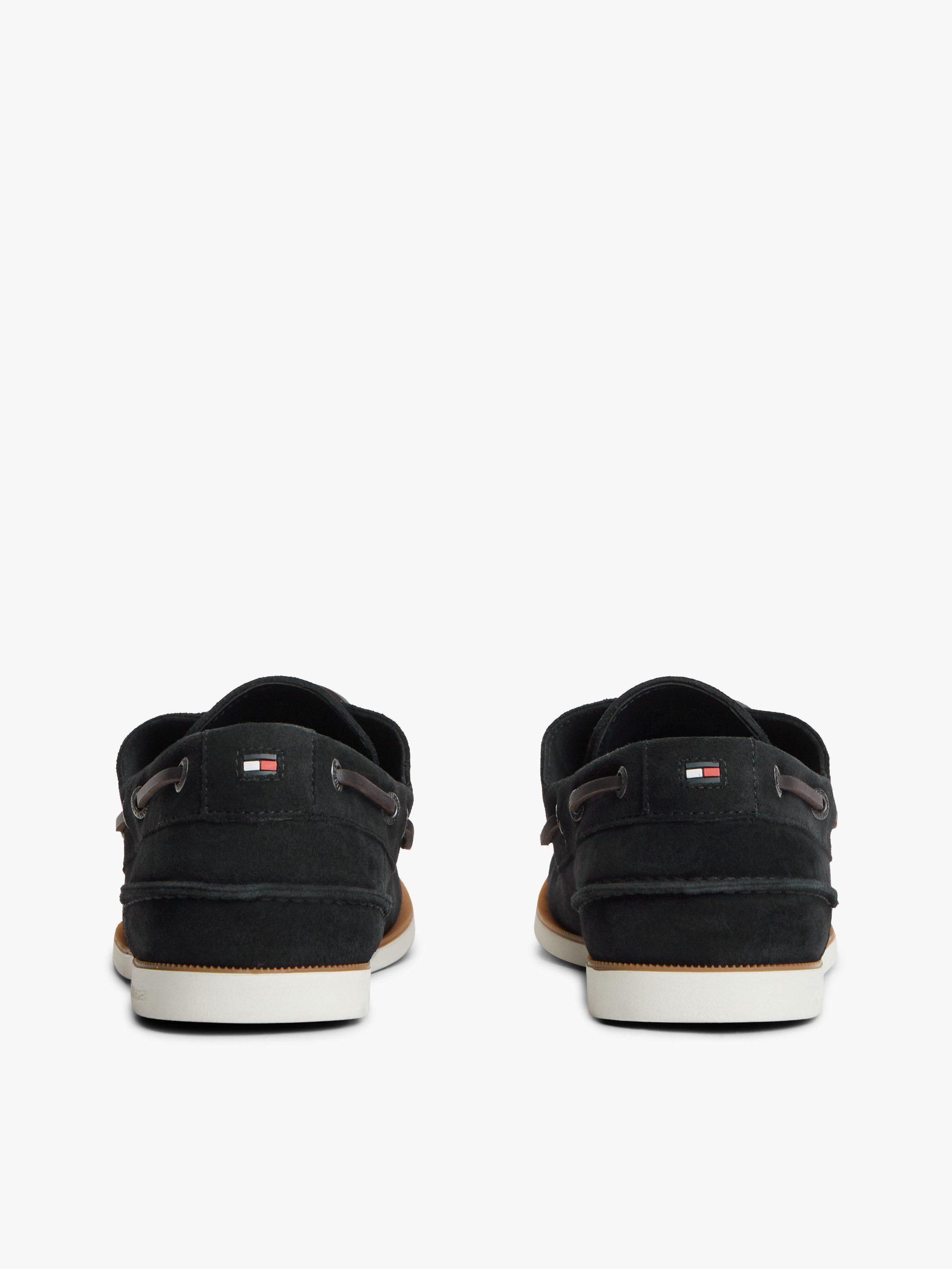 Tommy Hilfiger TH BOAT SHOE CORE SUEDE Bootsschuh, Casualschuh, Freizeitschuh, Schnürer mit Bänder-Durchzügen