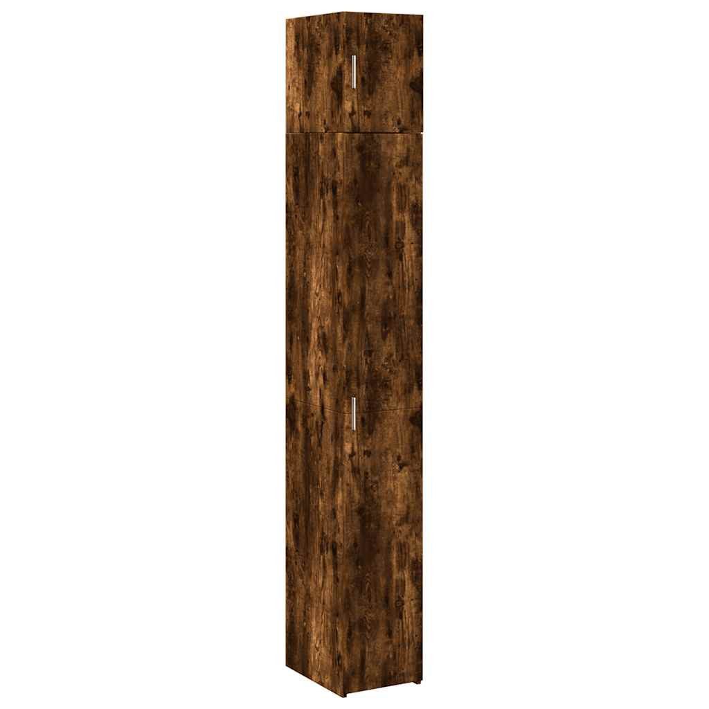 vidaXL Sideboard Hochschrank Schmal Räuchereiche 30x42,5x225 cm Holzwerkstoff (1 St)