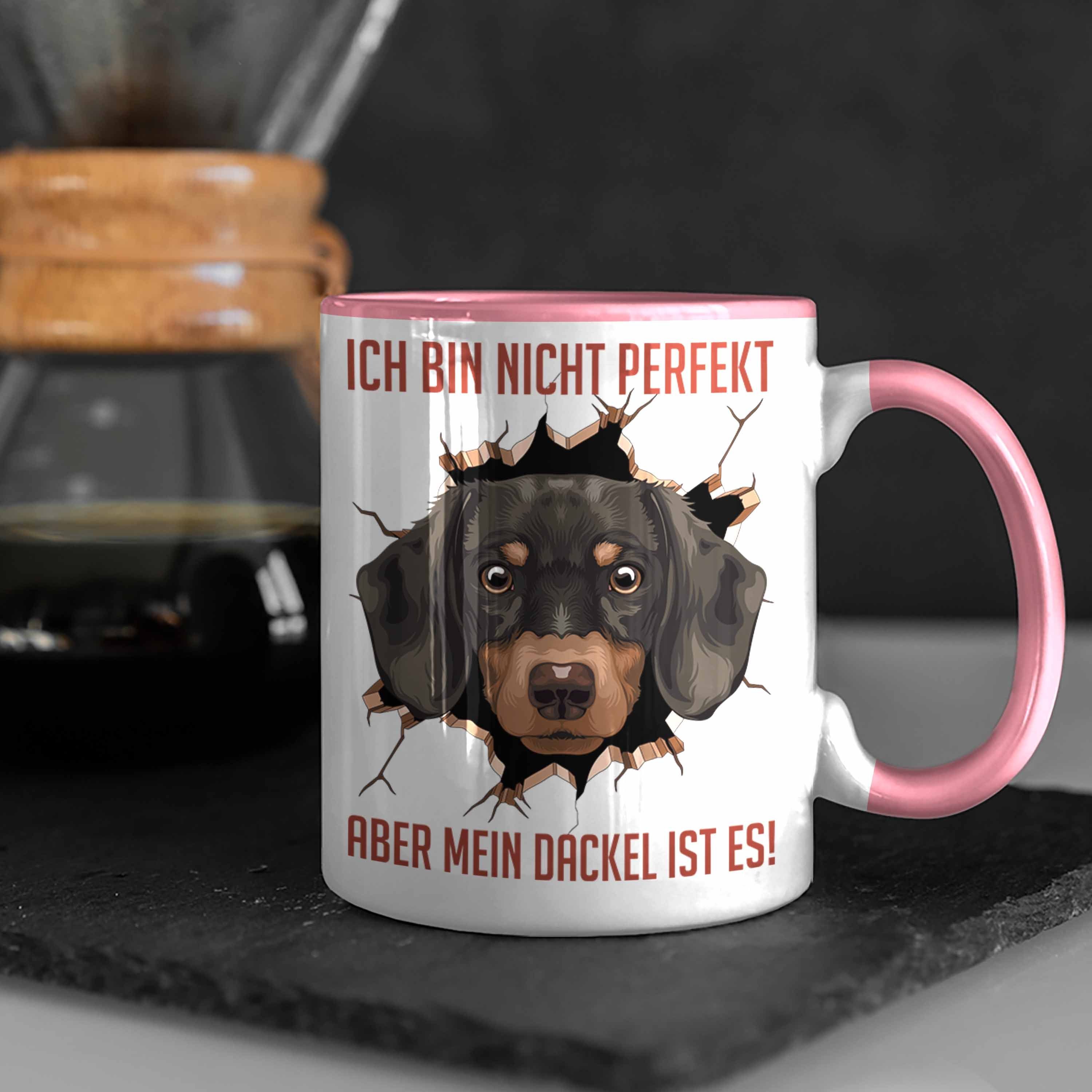 Kaffee-Becher Nicht Ich Rosa Geschenk Dackel Bin Dackelbesitzerin Tasse für Tasse Trendation