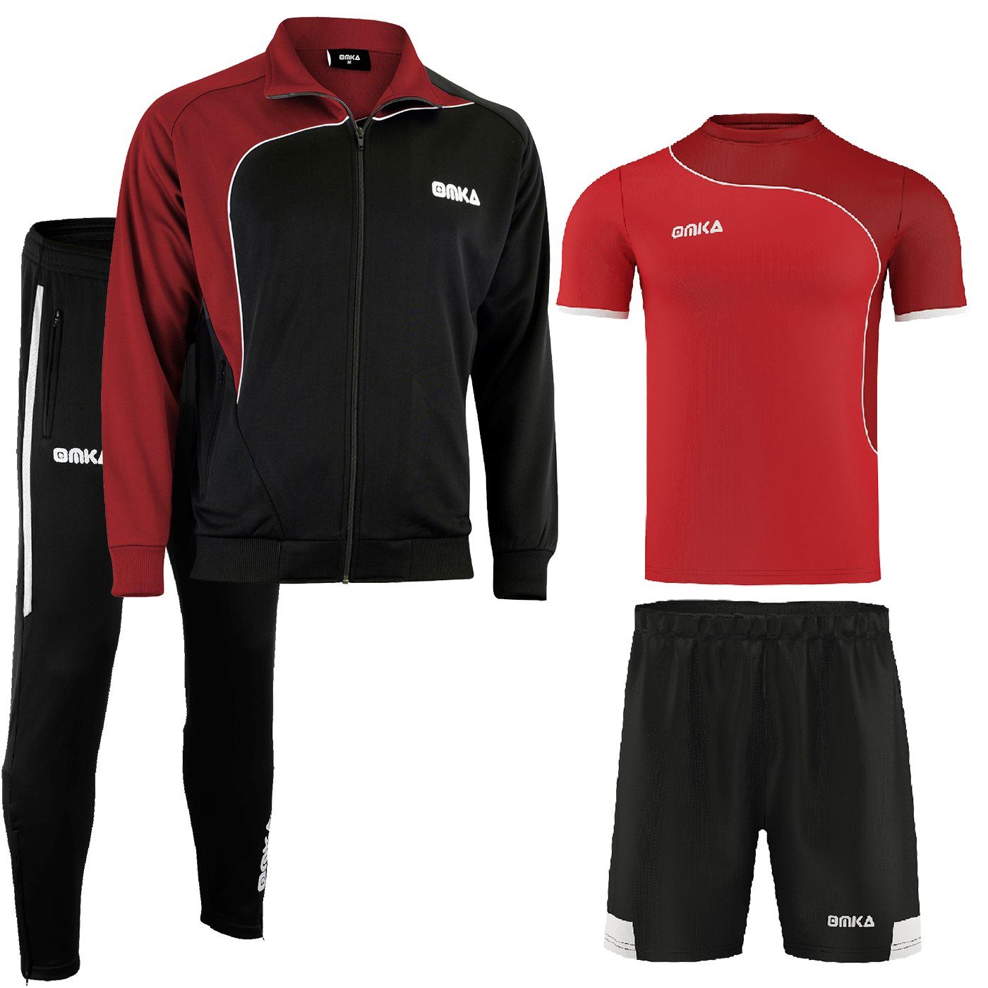 OMKA Trainingsanzug OK201K4, OMKA 4er Set Trainingsanzug Sportanzug Jogginganzug Freizeitanzug