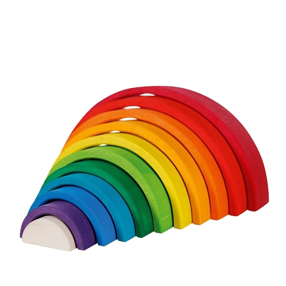 goki Stapelspielzeug Bausteine, Großer Regenbogen, (11-tlg), ein Klassiker unter den Holzspielzeugen.
